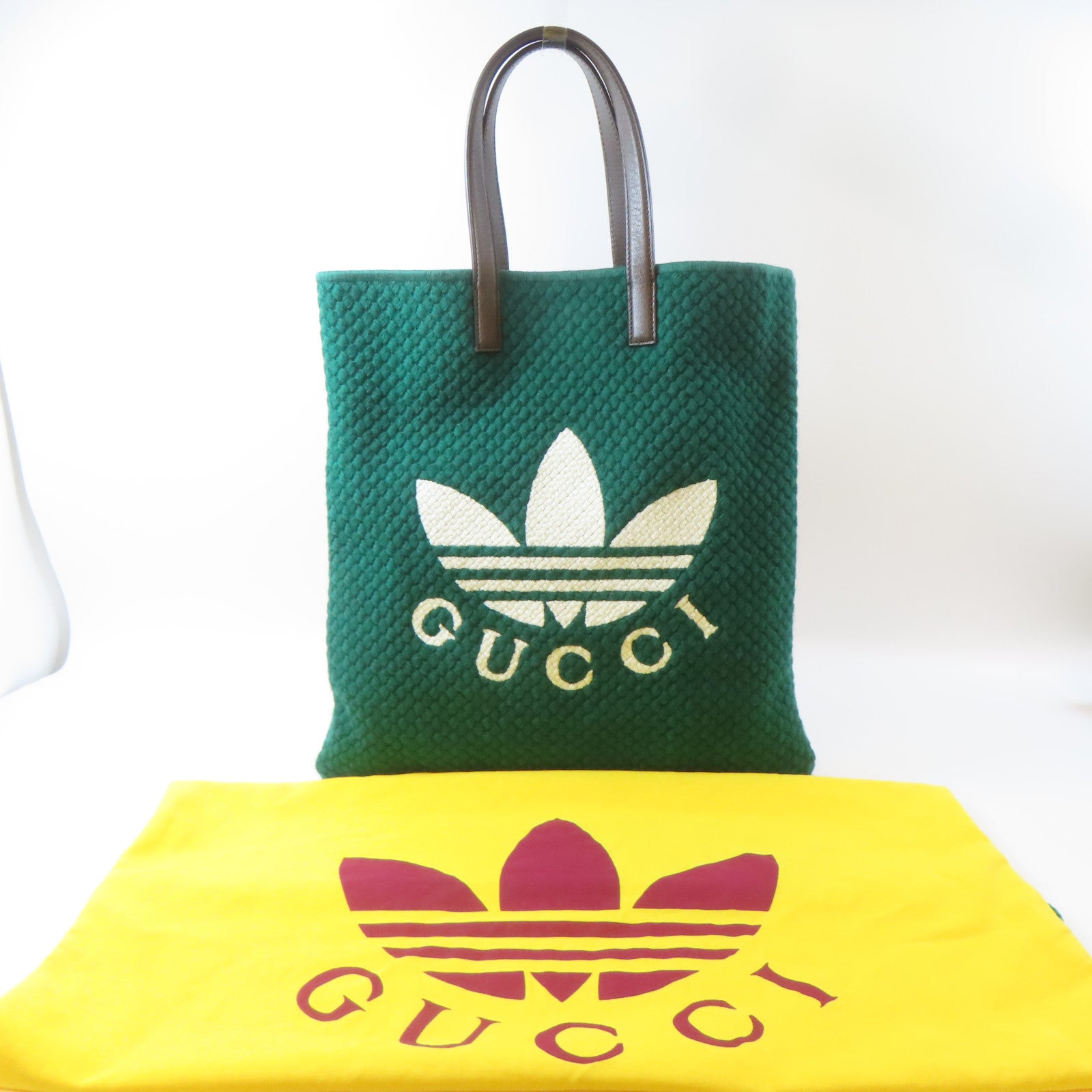 GUCCI 布料Gucci Adidas Medium Tote Bag手挽袋綠色/粉紅色