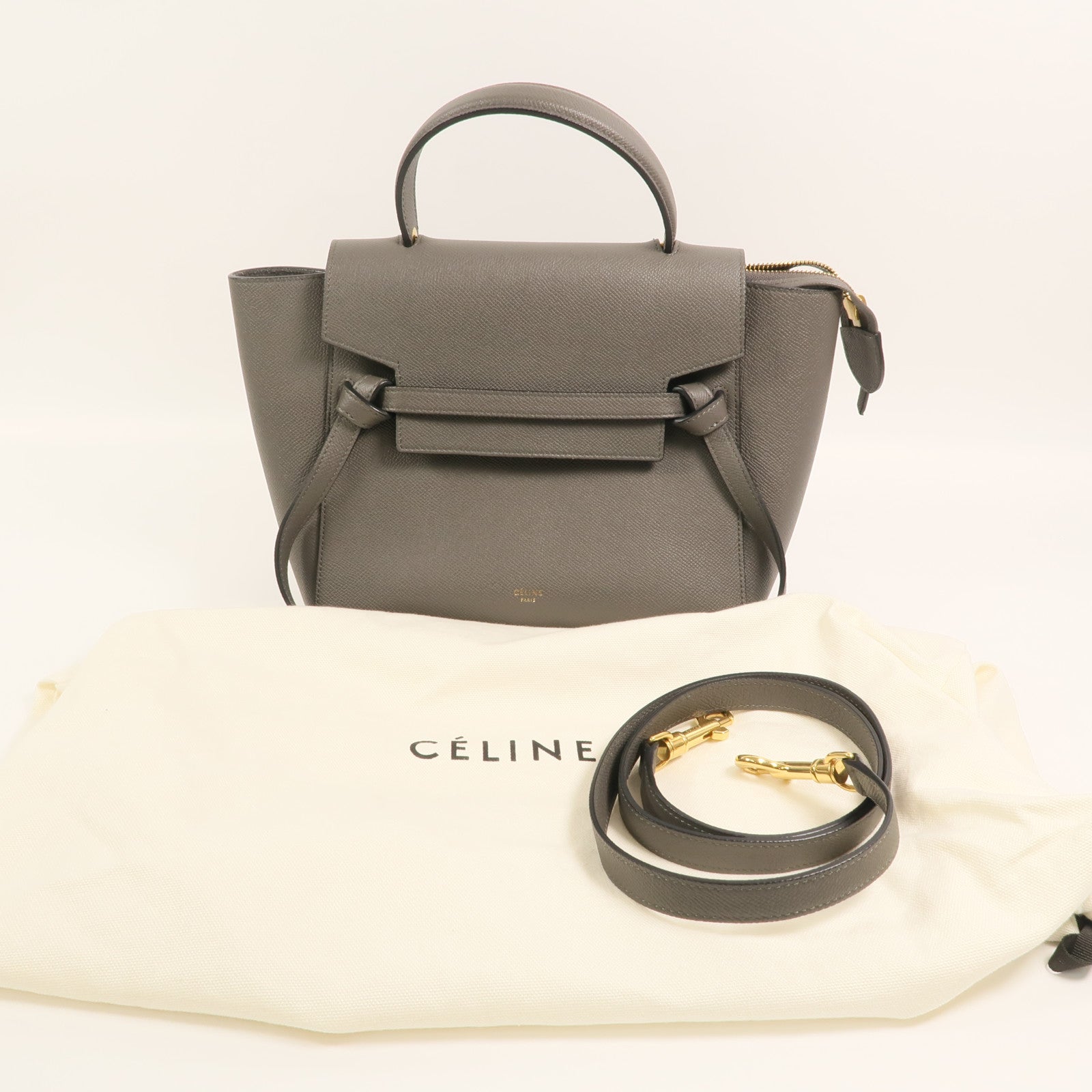 CELINE 牛皮皮革Micro Belt Bag手挽肩背兩用袋