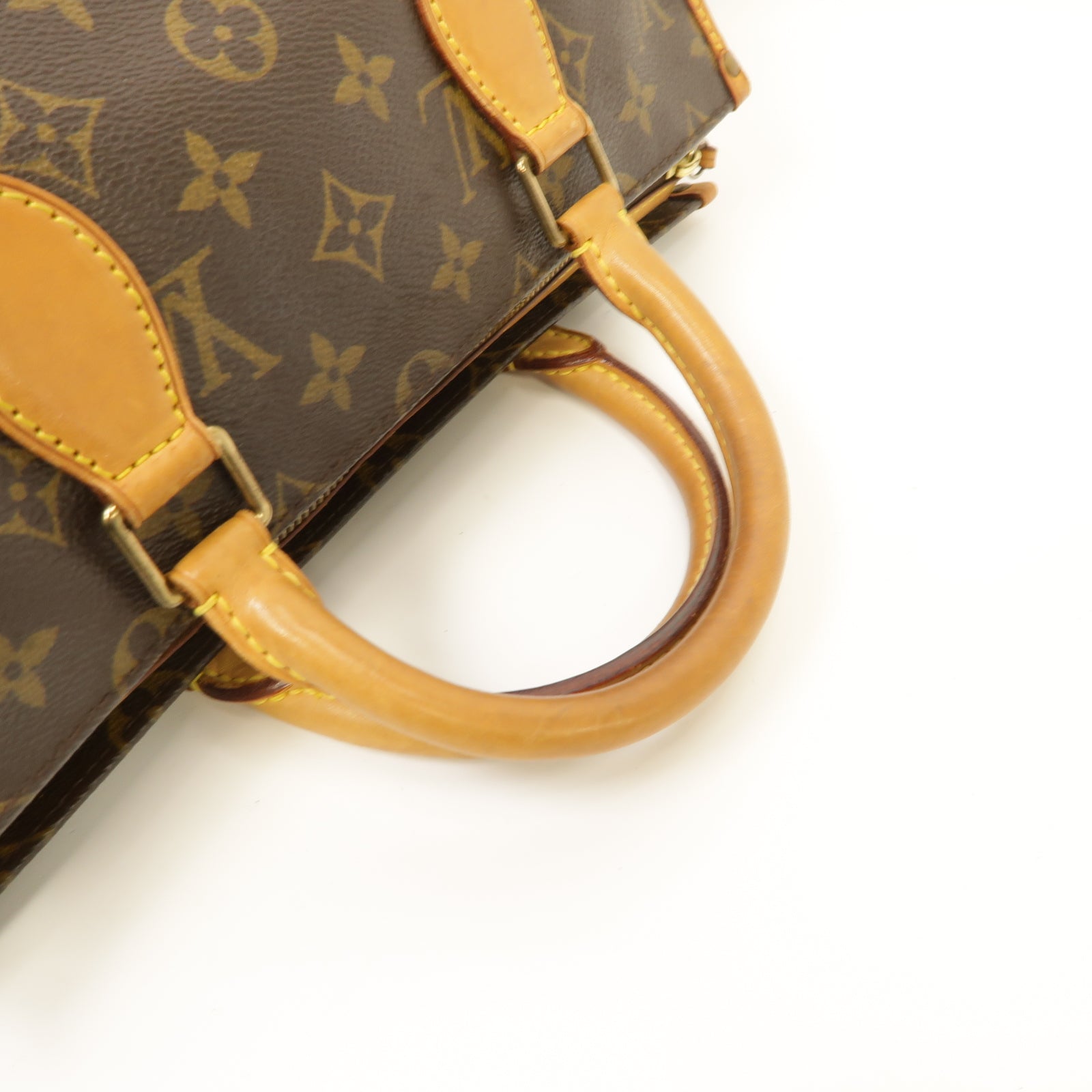 LOUIS VUITTON Monogram Popincourt金扣手挽袋棕色