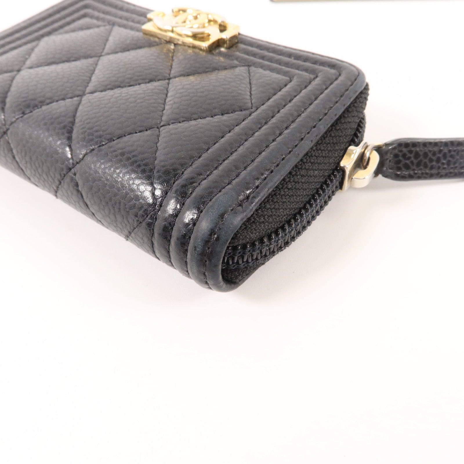 CHANEL 牛皮皮革Boy Chanel Zipped Coin Purse零錢包