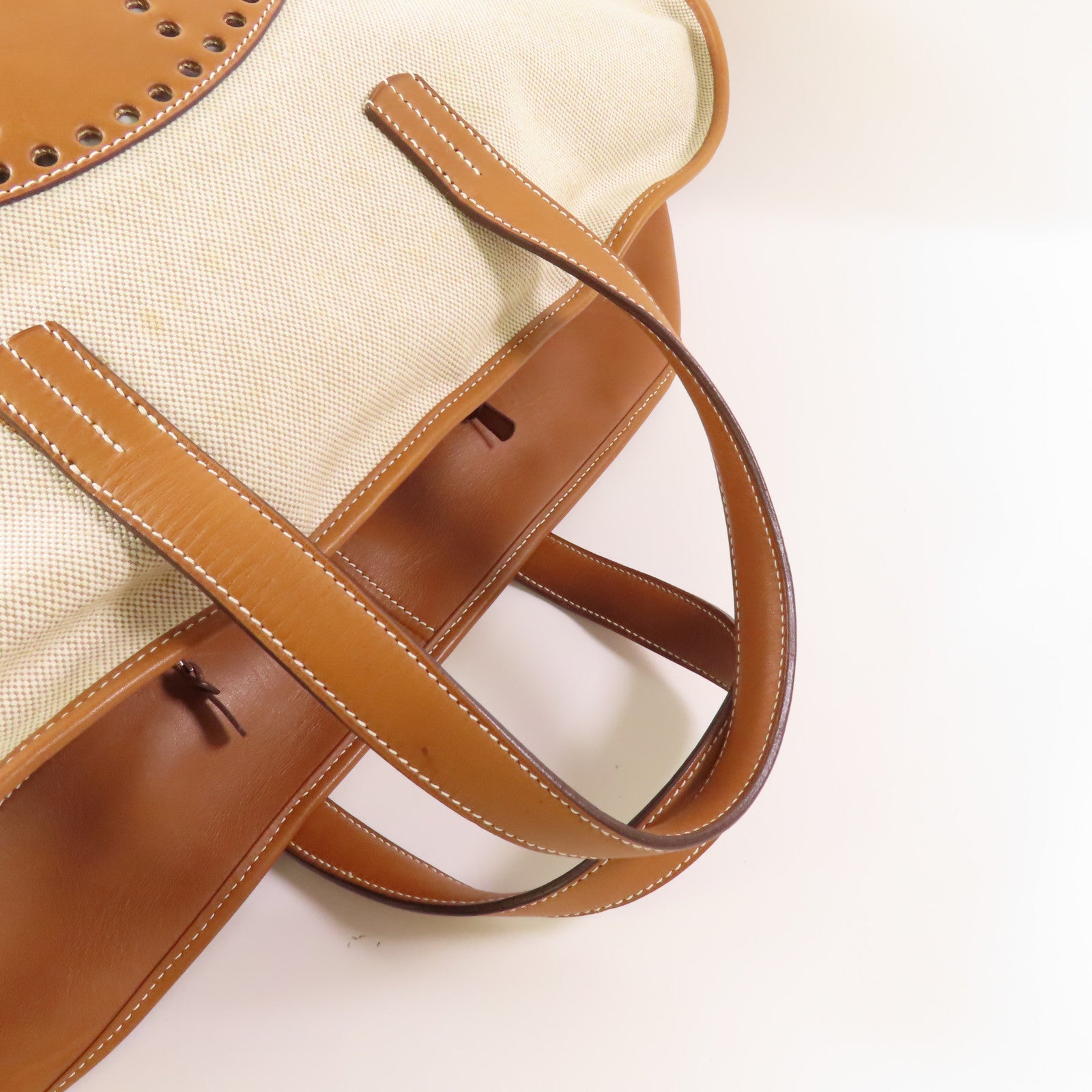 HERMES 帆布Handbag銀扣手挽袋