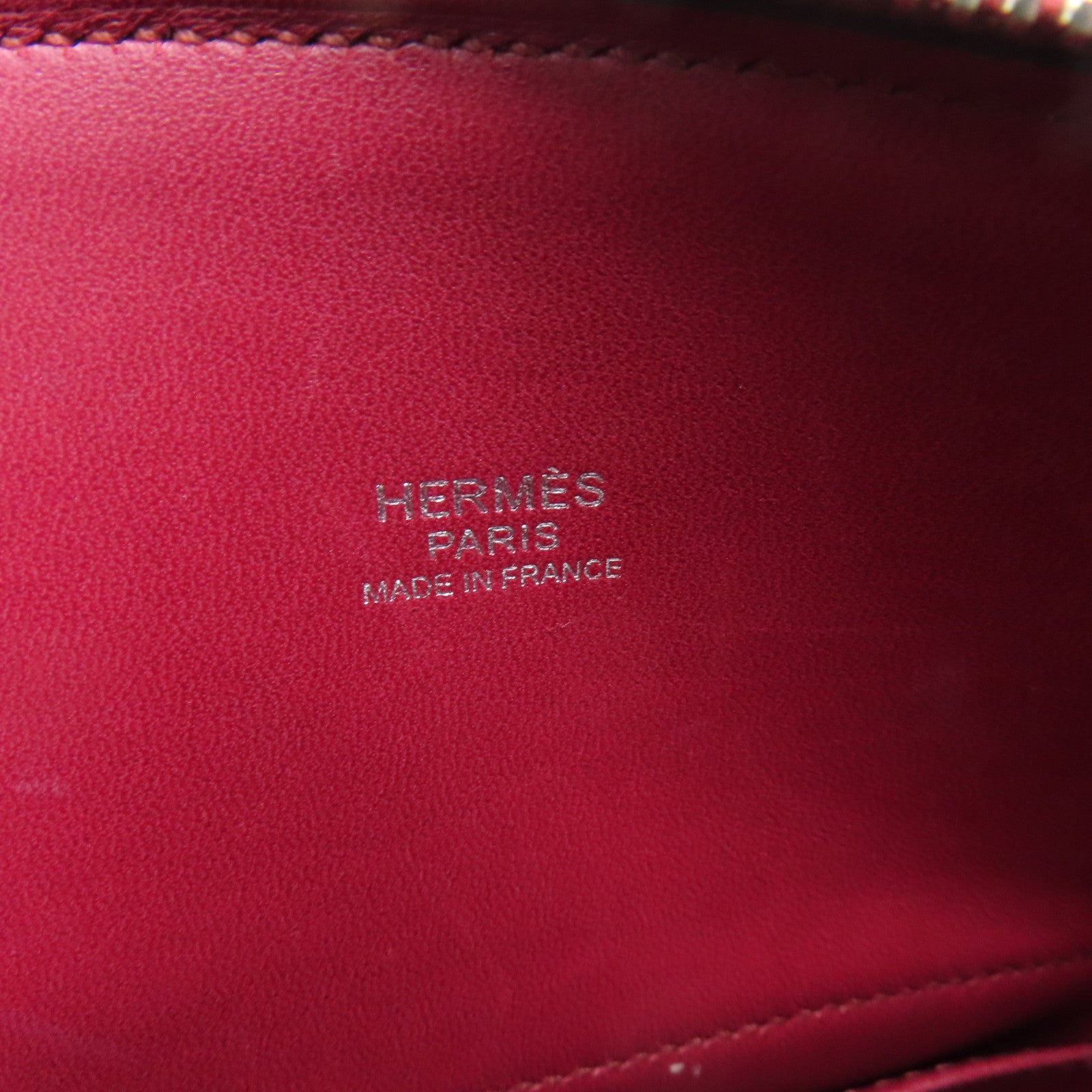HERMES 【清倉大減價】Epsom皮革Bolide 27銀扣手挽肩背兩用袋Ruby紅色