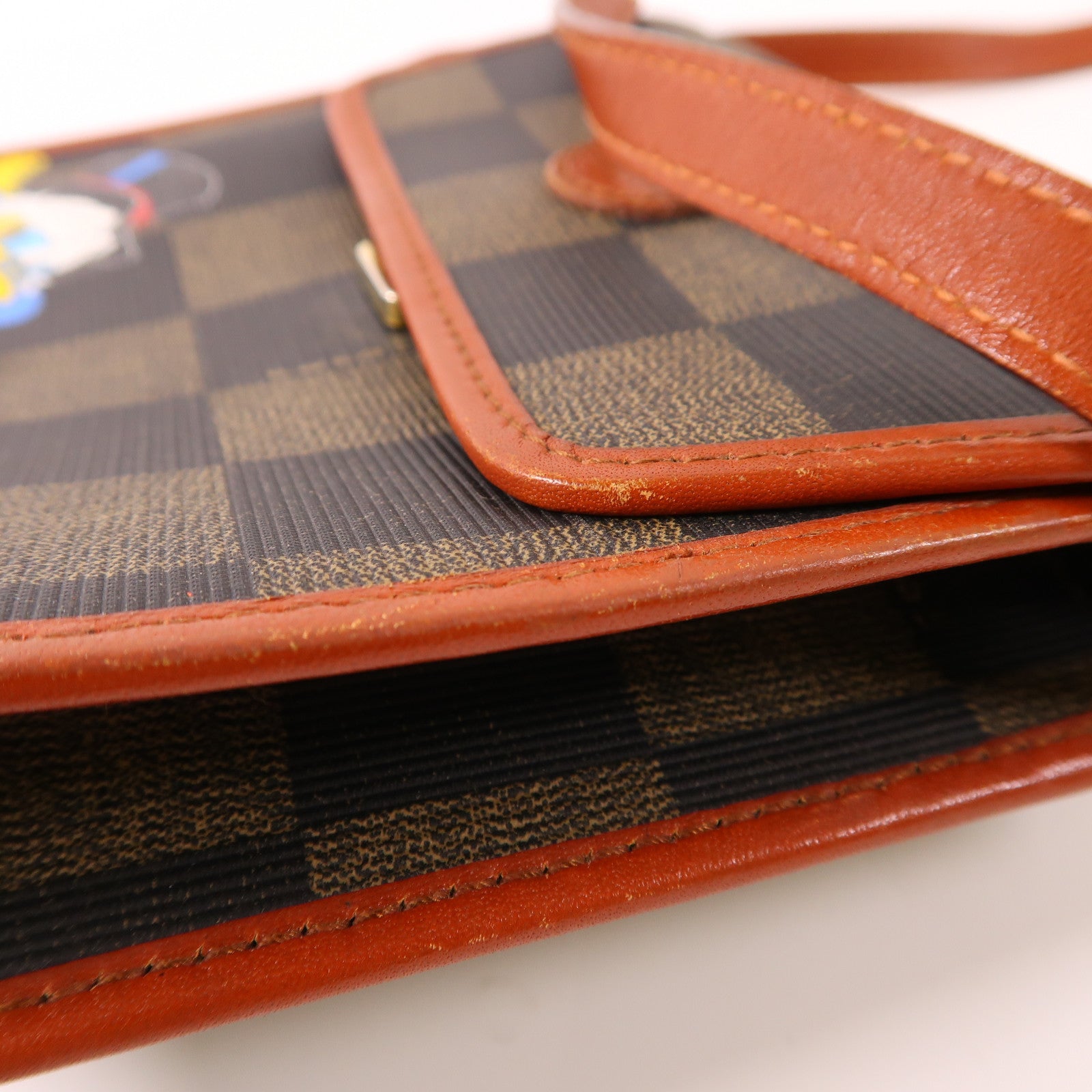 FENDI 塗層帆布Vintage Shoulder Bag銀扣肩背袋