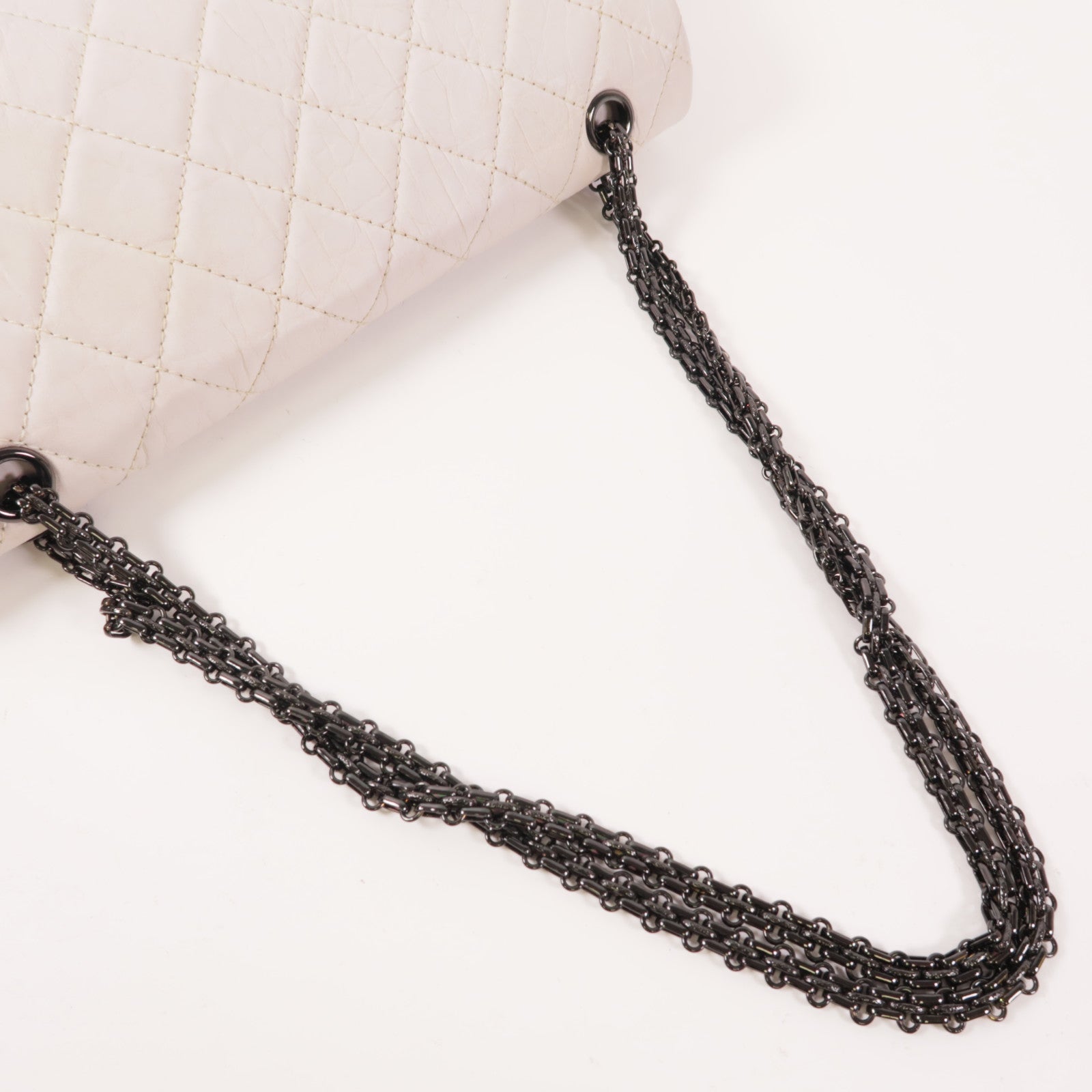 CHANEL 【激減優惠】牛皮皮革2.55 Jumbo鏈帶肩背袋