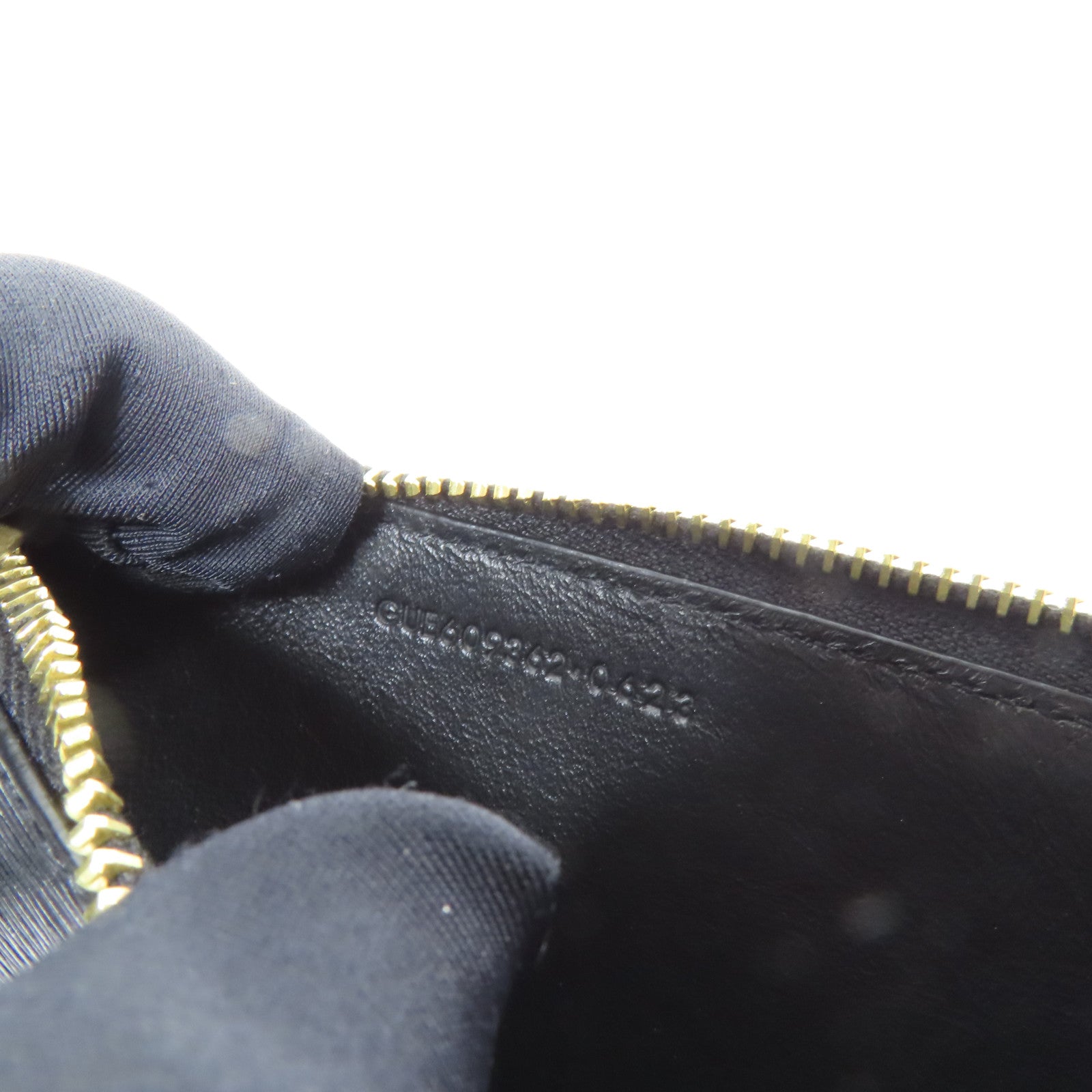 SAINT LAURENT 【激減優惠】牛皮皮革Zip Card Case金扣卡片套