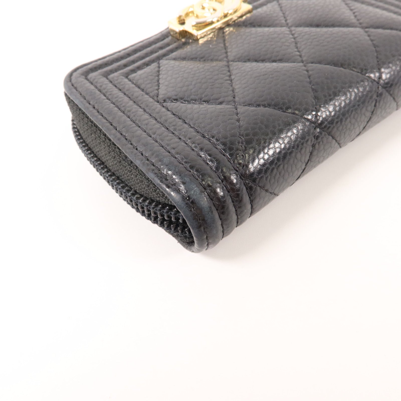 CHANEL 牛皮皮革Boy Chanel Zipped Coin Purse零錢包