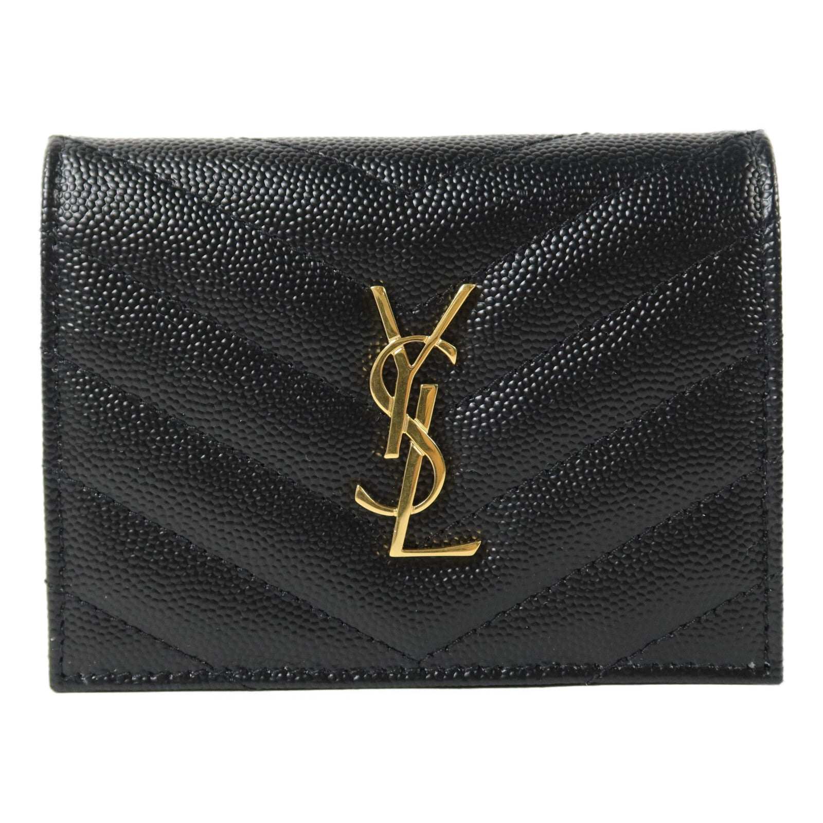 SAINT LAURENT 牛皮皮革Cassandre Matelasse Flap Card Case錢包