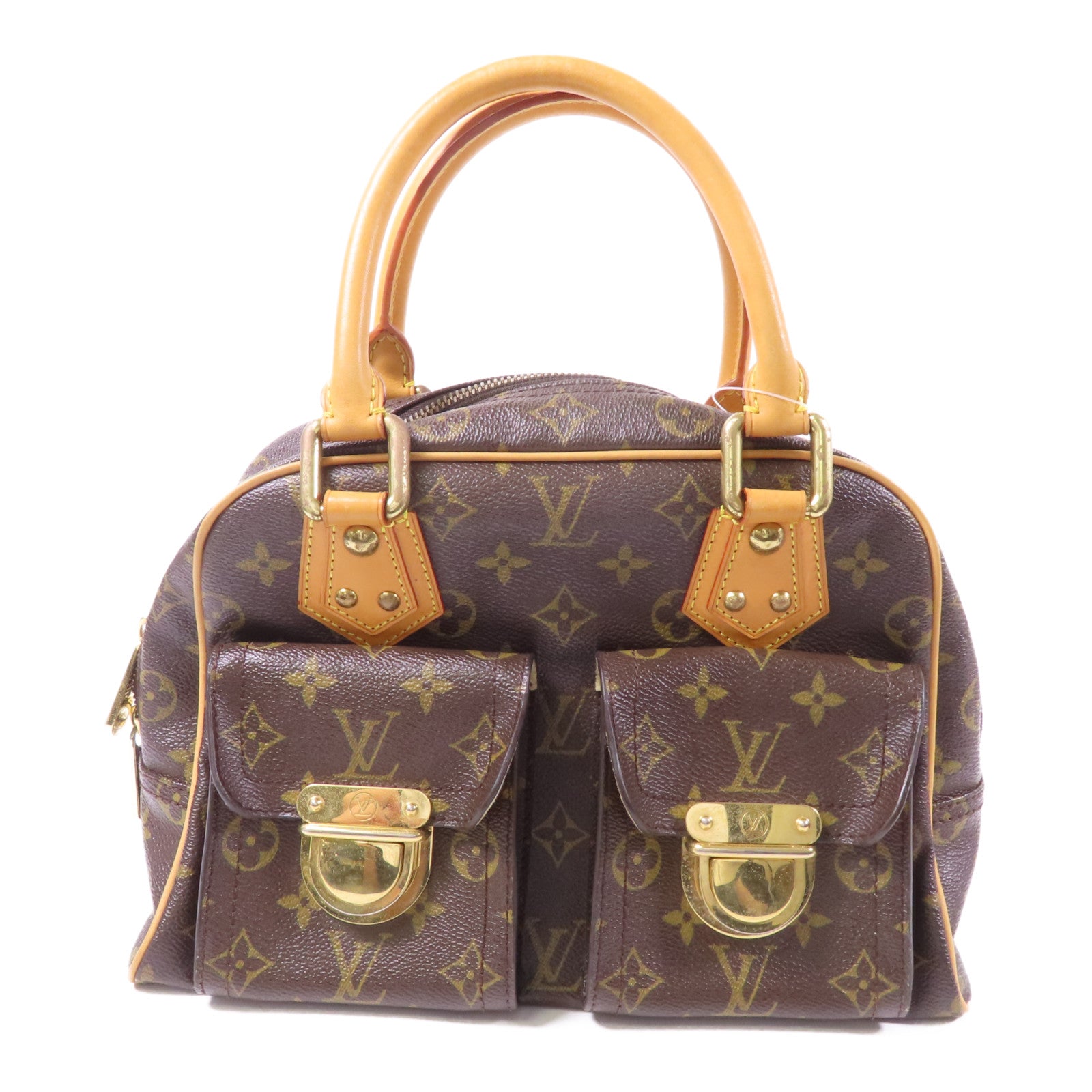 LOUIS VUITTON Monogram Manhattan PM手挽袋棕色