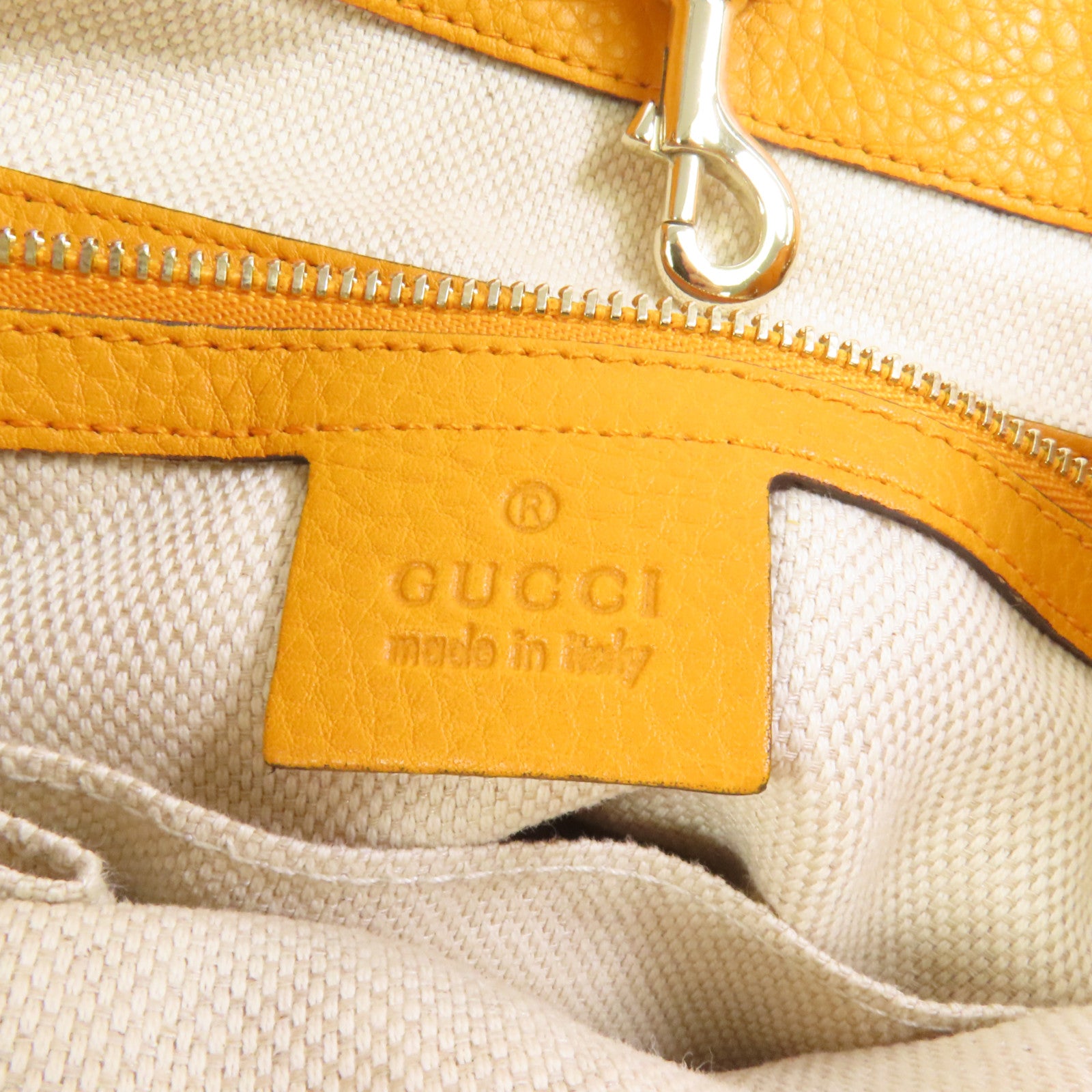 GUCCI 牛皮皮革 Soho Tote Bag鏈帶肩背袋