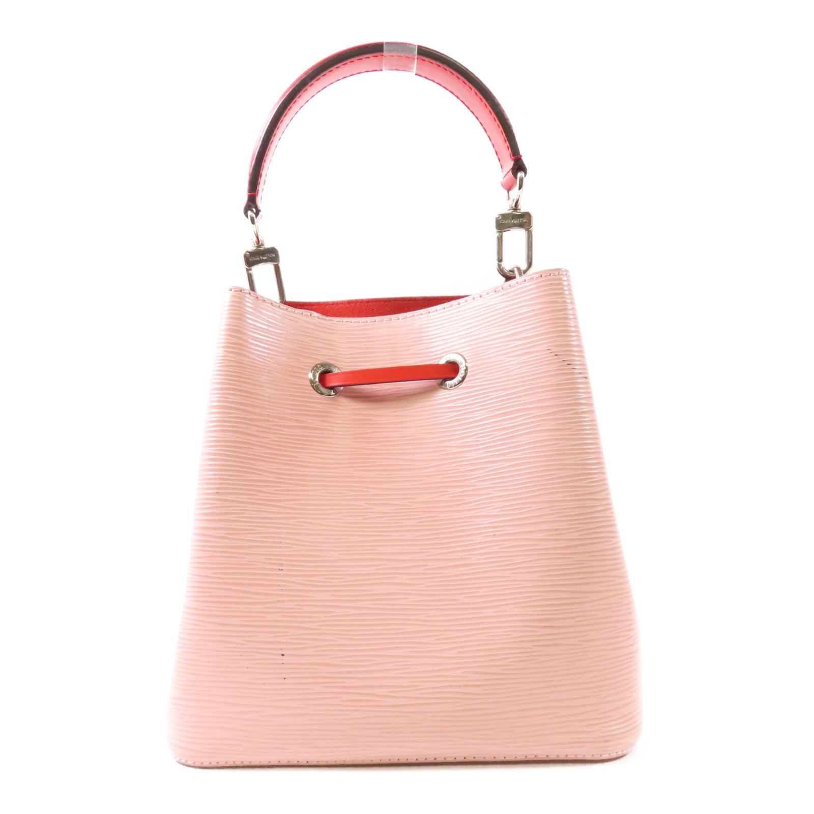 LOUIS VUITTON Epi Neo Noe BB銀扣手挽肩背兩用袋/Rose Ballerine