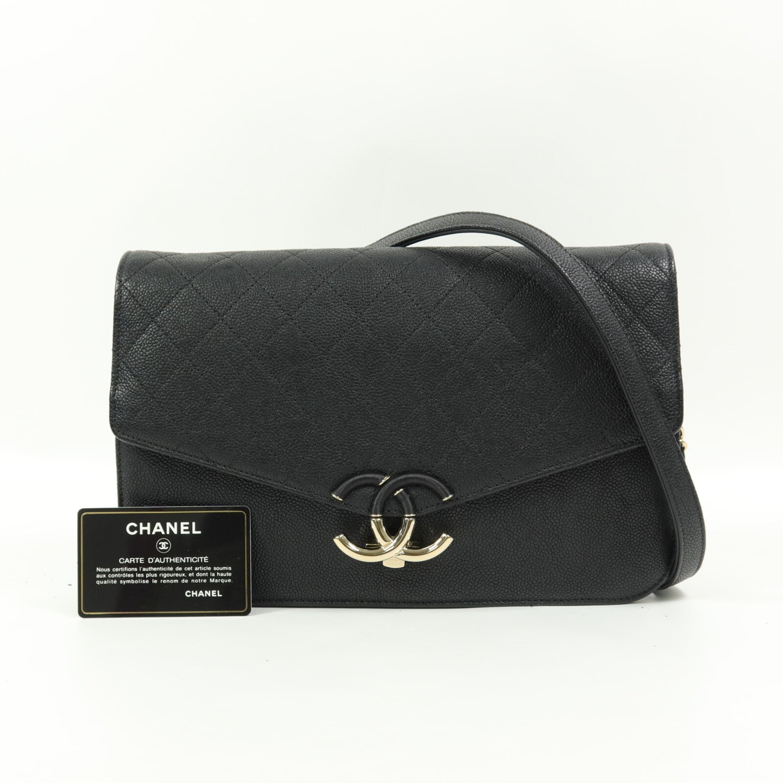 CHANEL 牛皮皮革Chain Shoulder鏈帶肩背袋