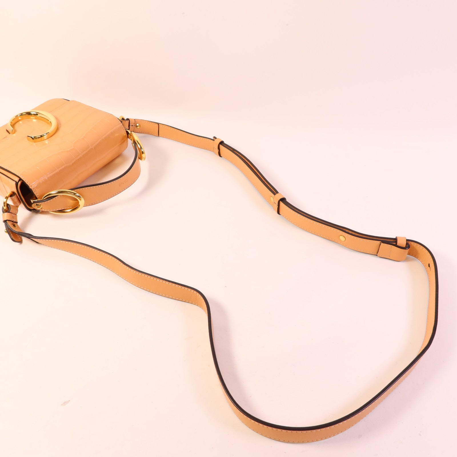 Chloe 皮革2 Way Shoulder Bag金扣手挽肩背兩用袋