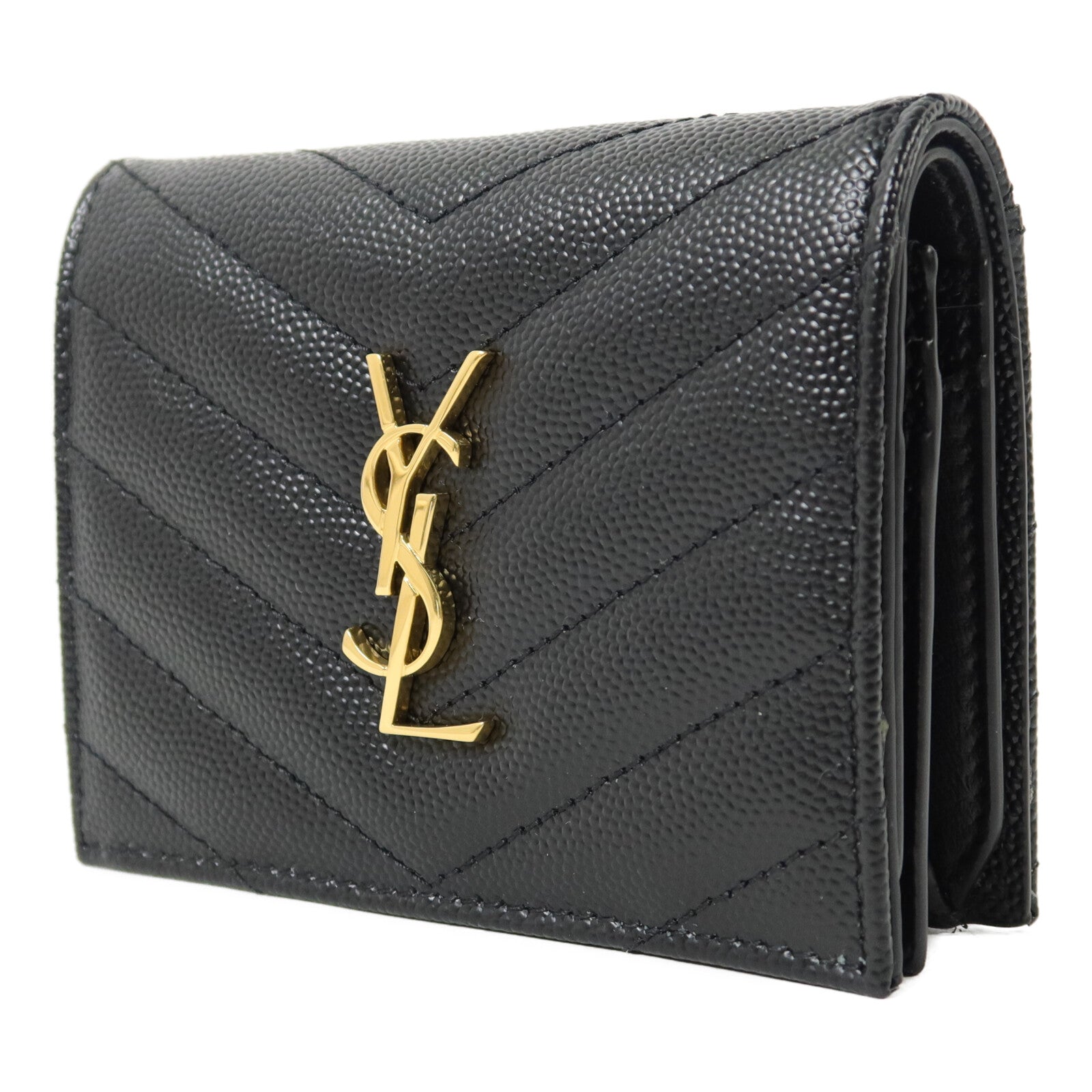 SAINT LAURENT 牛皮皮革Cassandre Matelasse Flap Card Case錢包