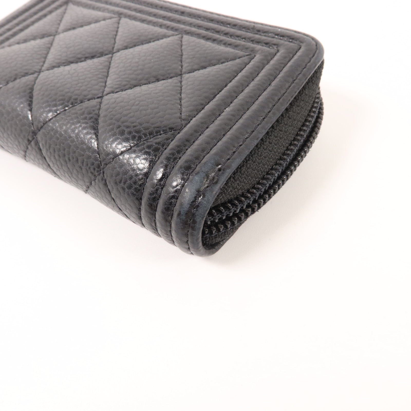CHANEL 牛皮皮革Boy Chanel Zipped Coin Purse零錢包