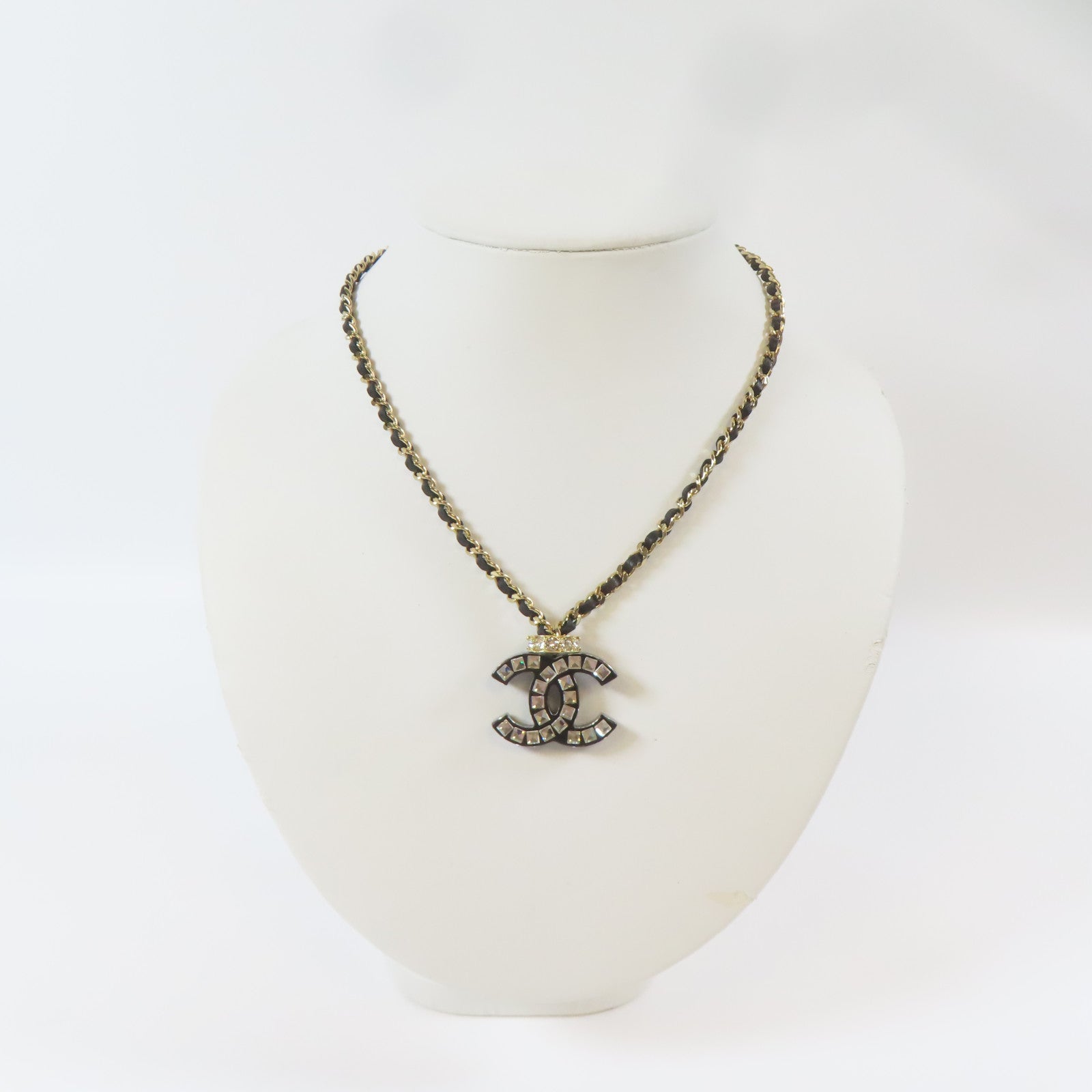 CHANEL 金屬Necklace項鍊黑色/金色