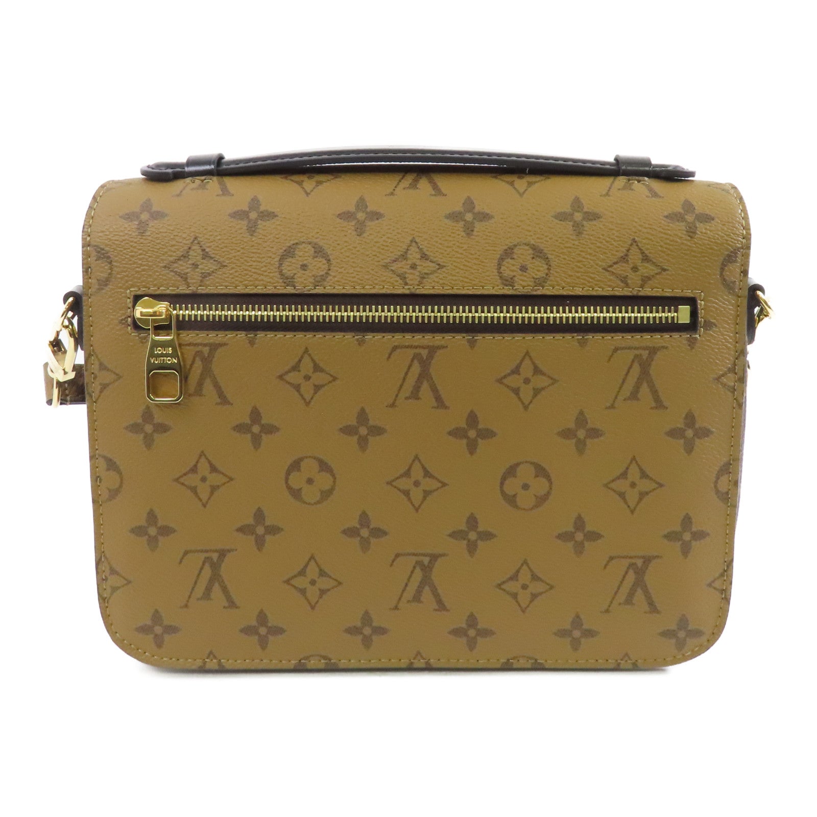 LOUIS VUITTON Monogram Reverse Pochette Metis金扣手挽肩背兩用袋啡色
