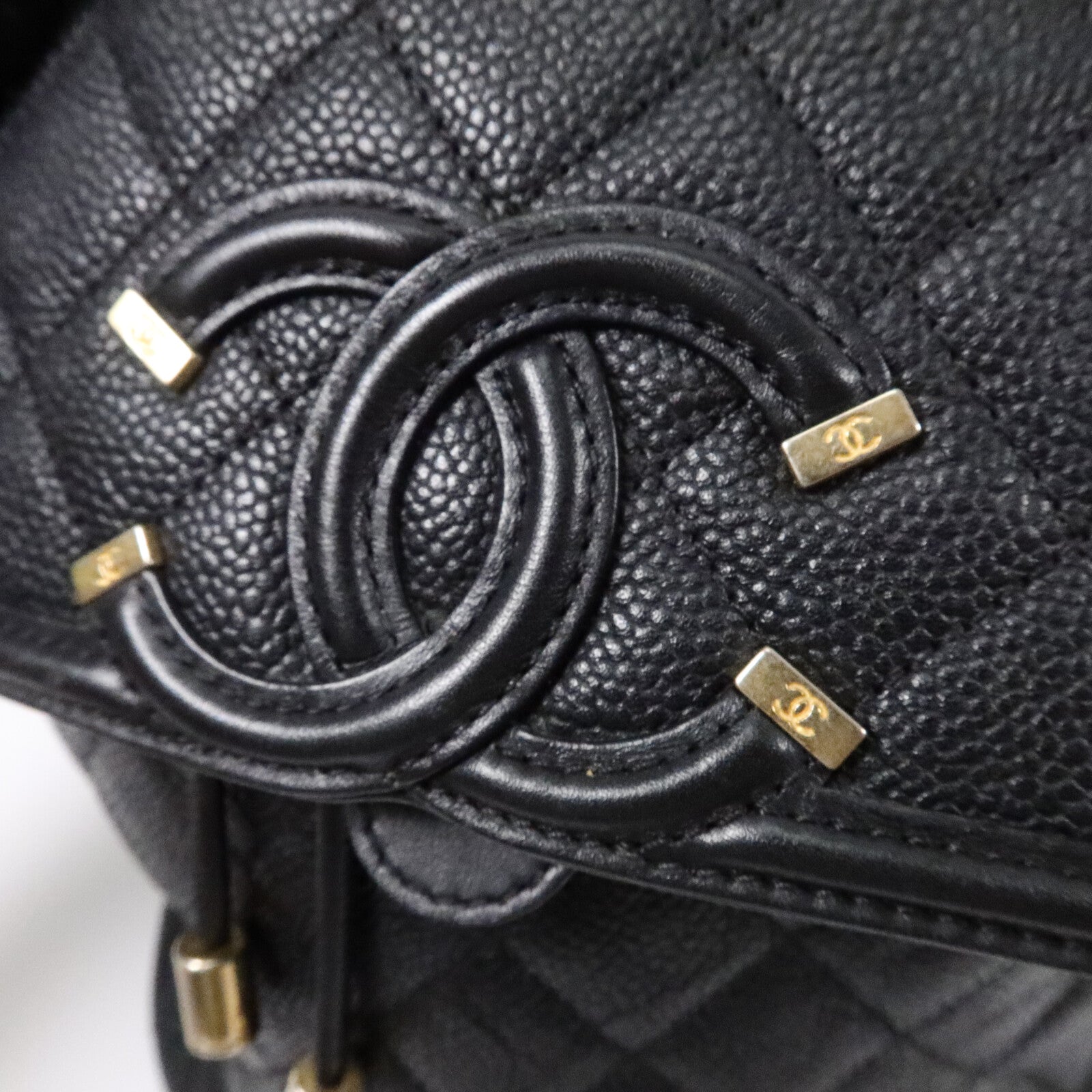 CHANEL 牛皮皮革Filigree Backpack背包