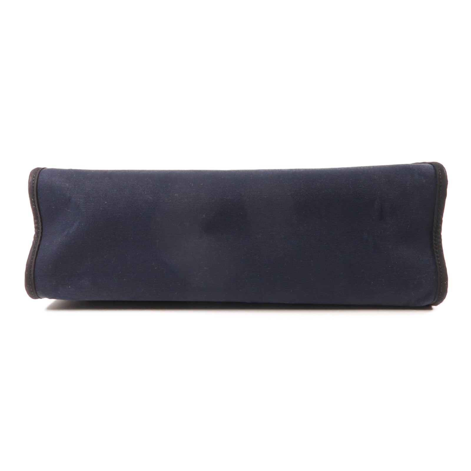 HERMES 帆布Herbag PM銀扣手挽肩背兩用袋藍色