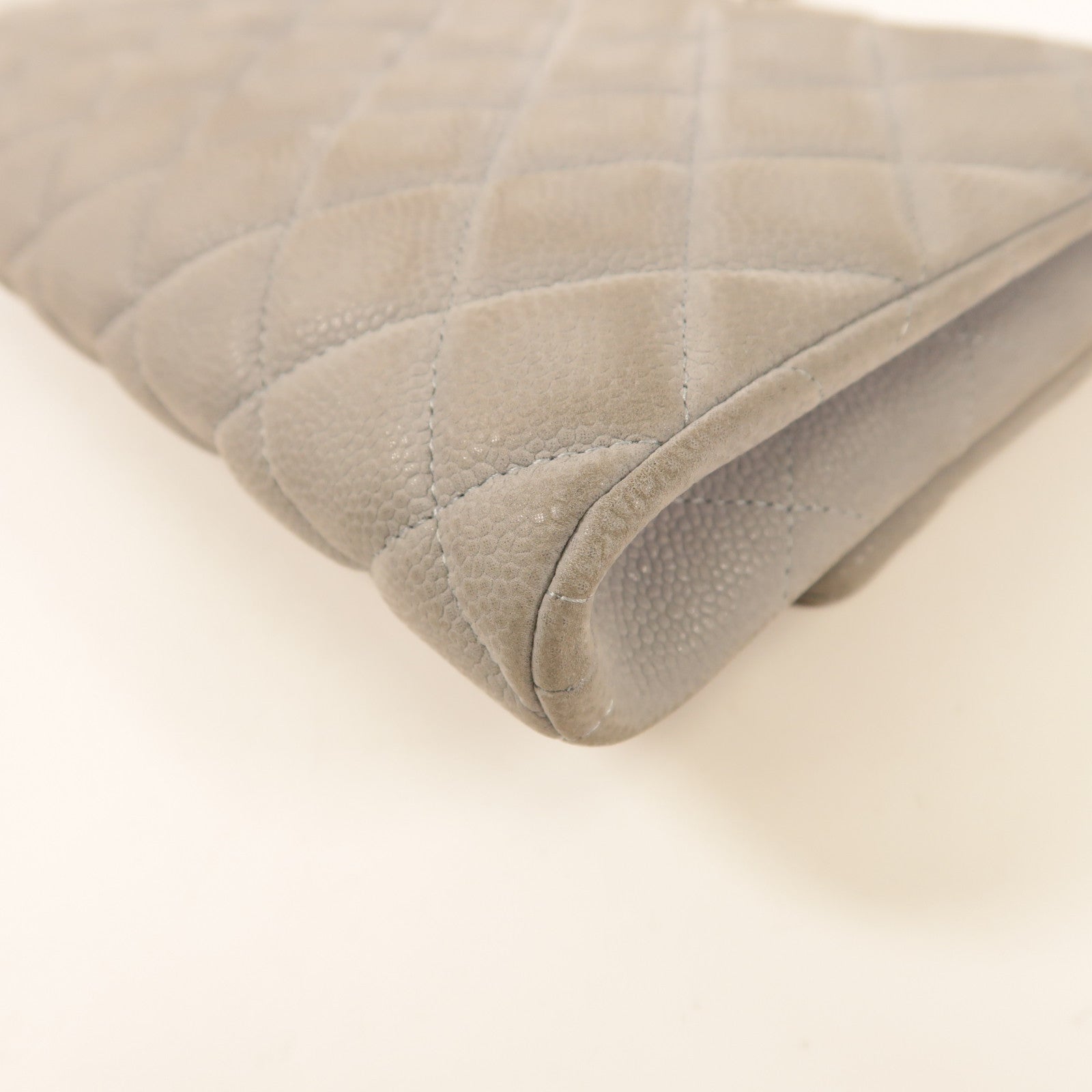 CHANEL 【激減優惠】牛皮皮革Chain Shoulder銀扣肩背袋淺藍色