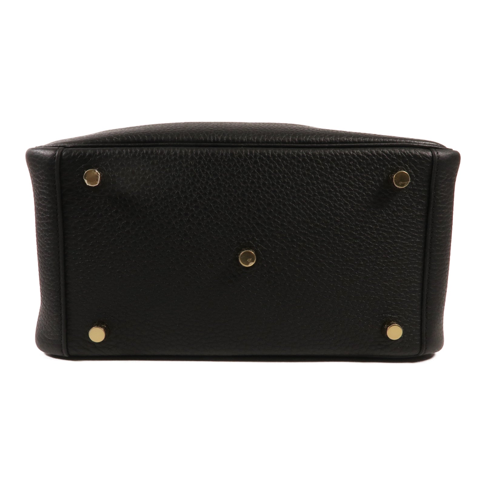 HERMES Clemence皮革Lindy 26金扣手挽肩背兩用袋Noir