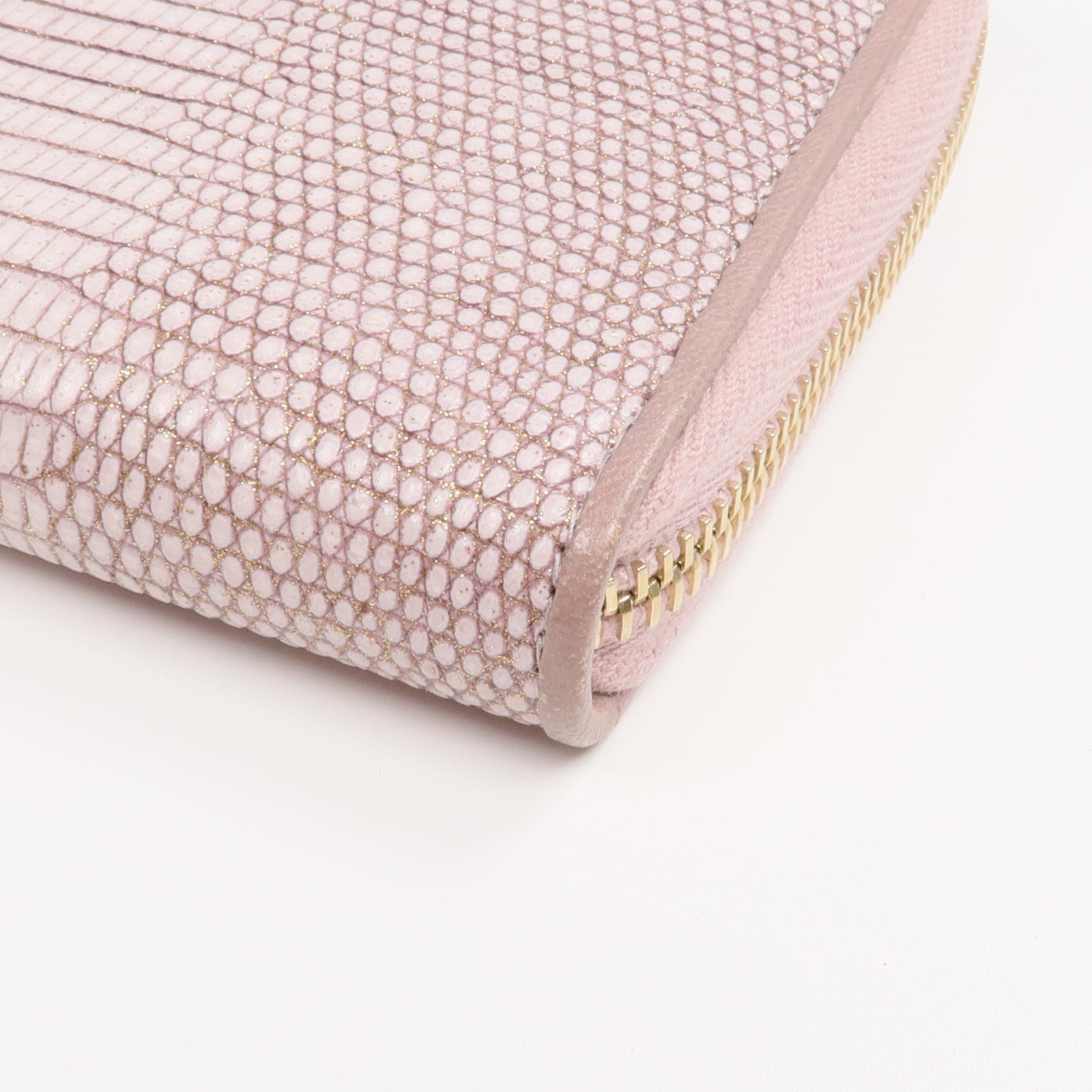 CHANEL 【激減優惠】蜥蝪皮革Long Wallet金扣長錢包