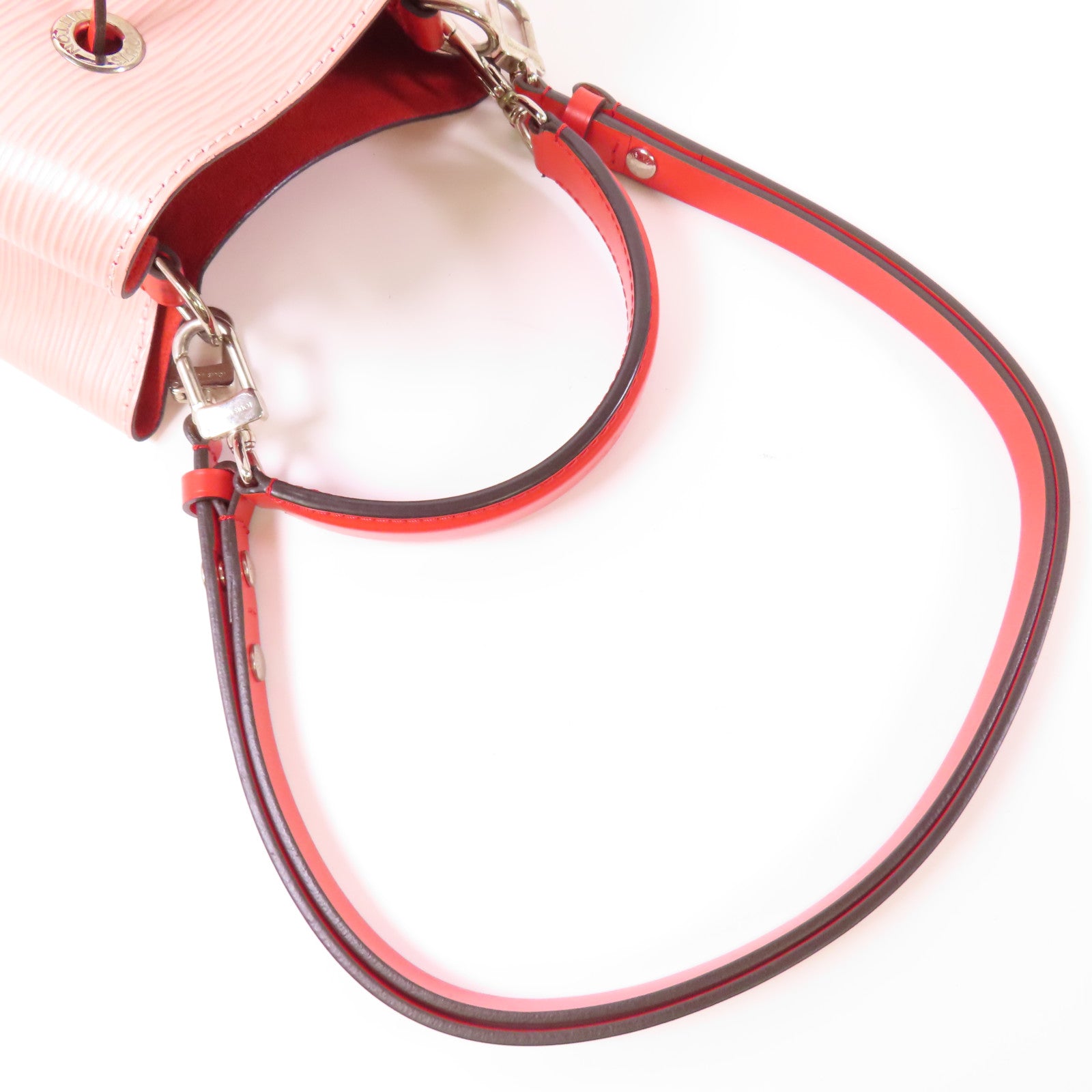 LOUIS VUITTON Epi Neo Noe BB銀扣手挽肩背兩用袋/Rose Ballerine