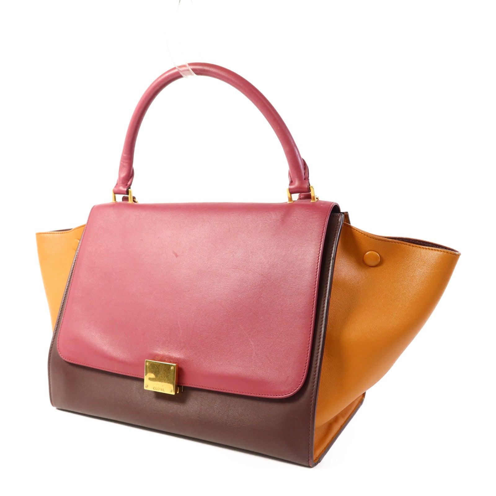 CELINE 牛皮皮革Trapeze金扣手挽肩背兩用袋