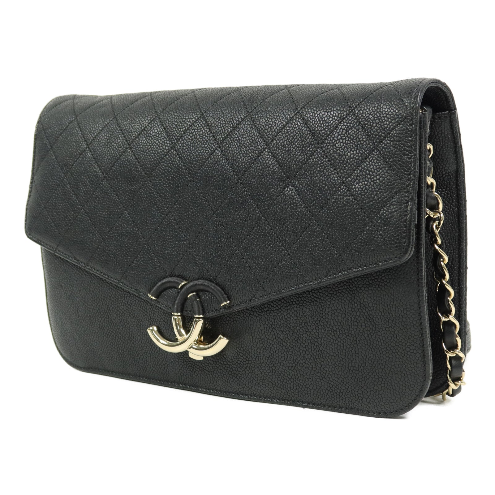 CHANEL 牛皮皮革Chain Shoulder鏈帶肩背袋