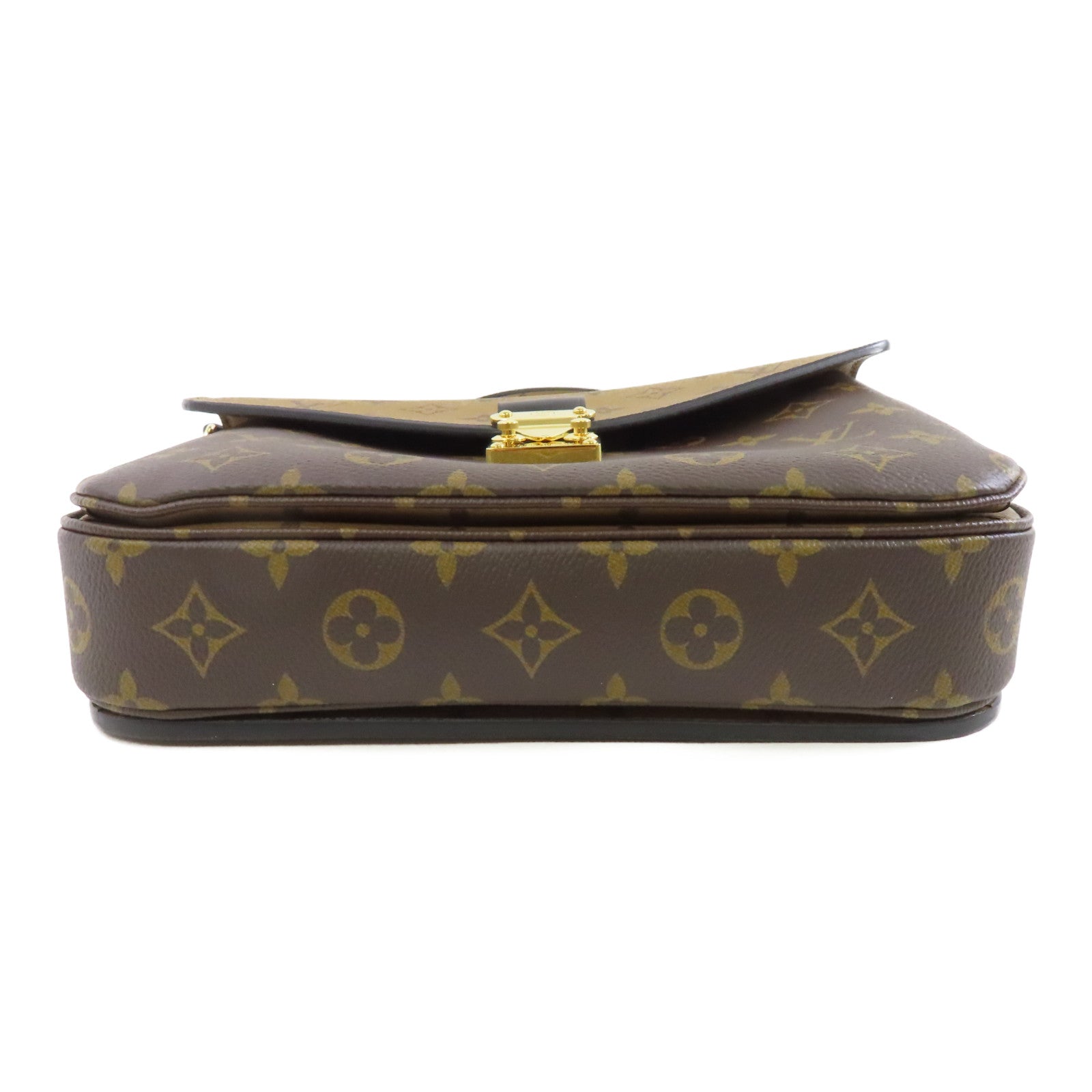 LOUIS VUITTON Monogram Reverse Pochette Metis金扣手挽肩背兩用袋啡色