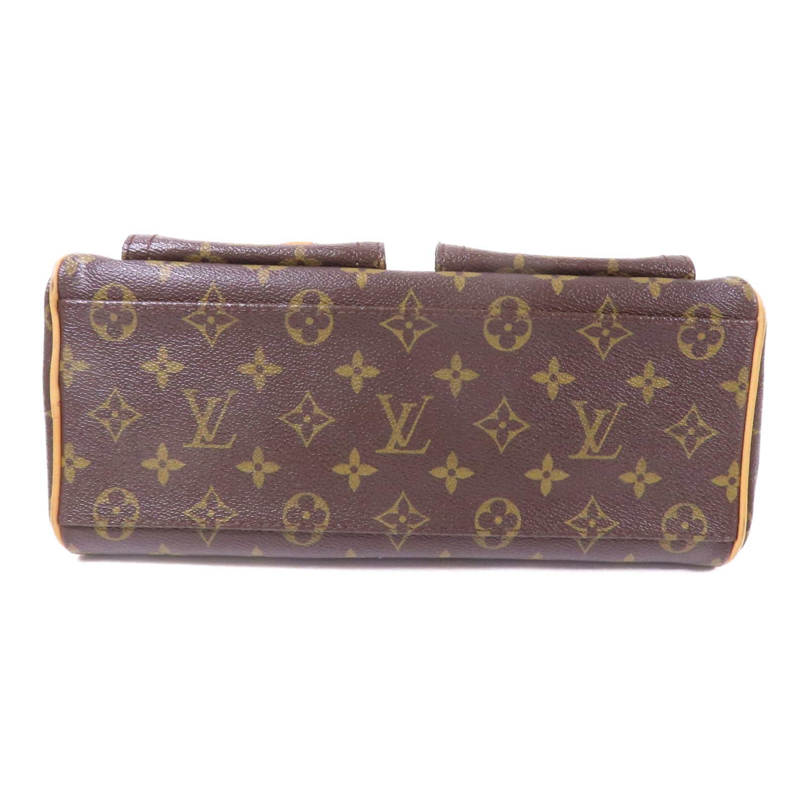 LOUIS VUITTON Monogram Manhattan PM手挽袋棕色