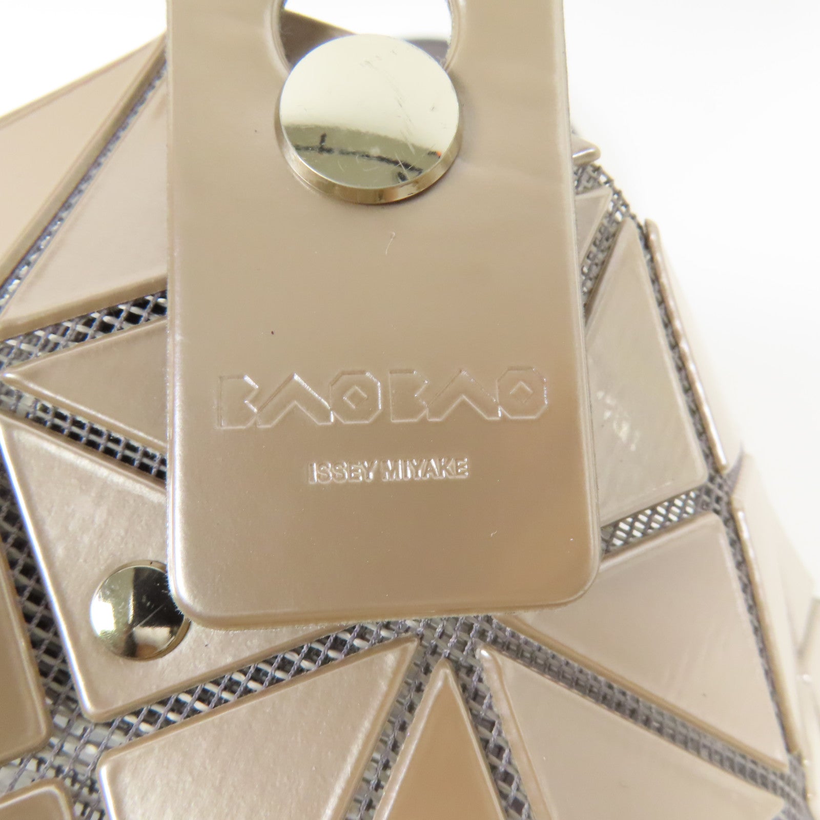 BAO BAO ISSEYMIYAKE Tote Bag PVC Gold