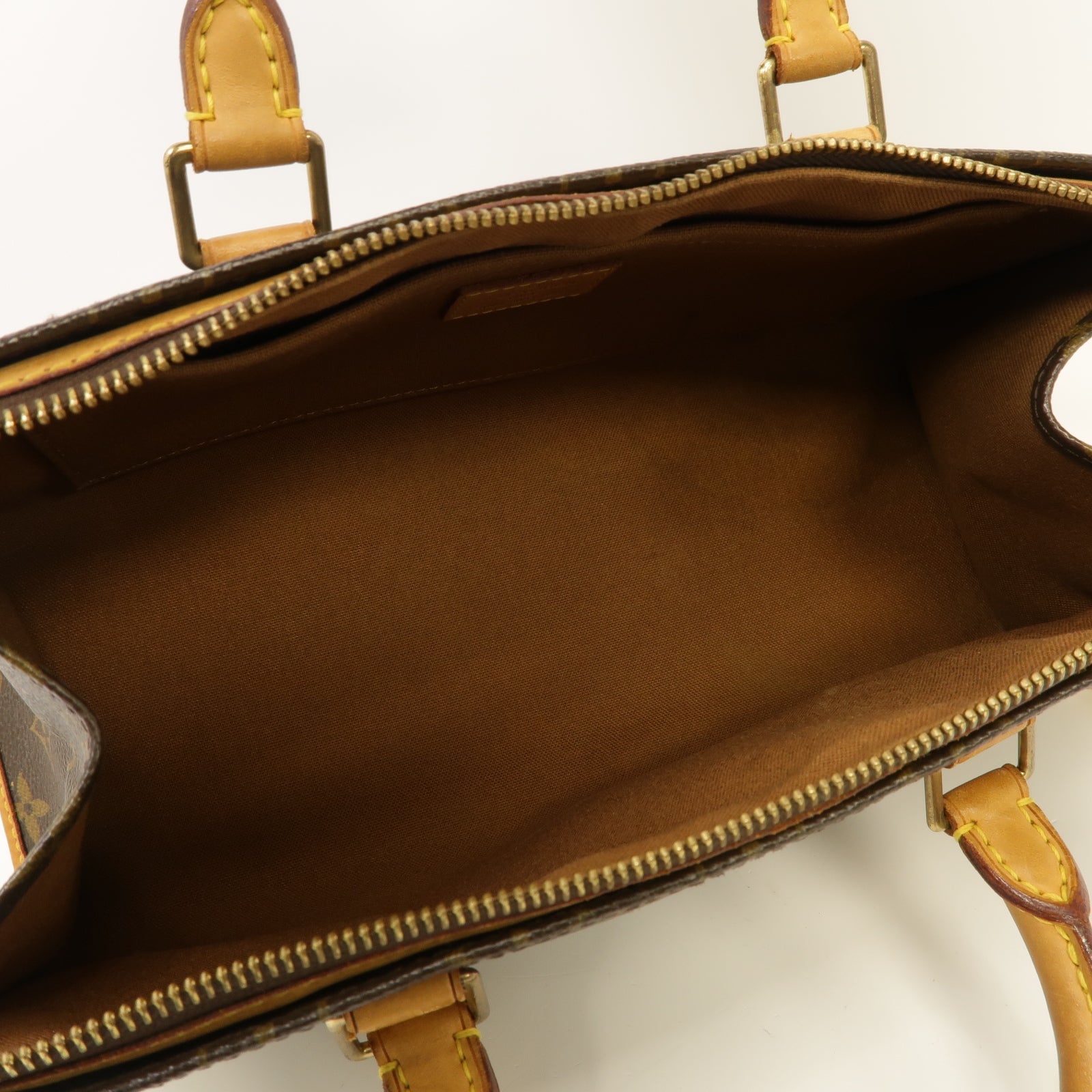 LOUIS VUITTON Monogram Popincourt金扣手挽袋棕色