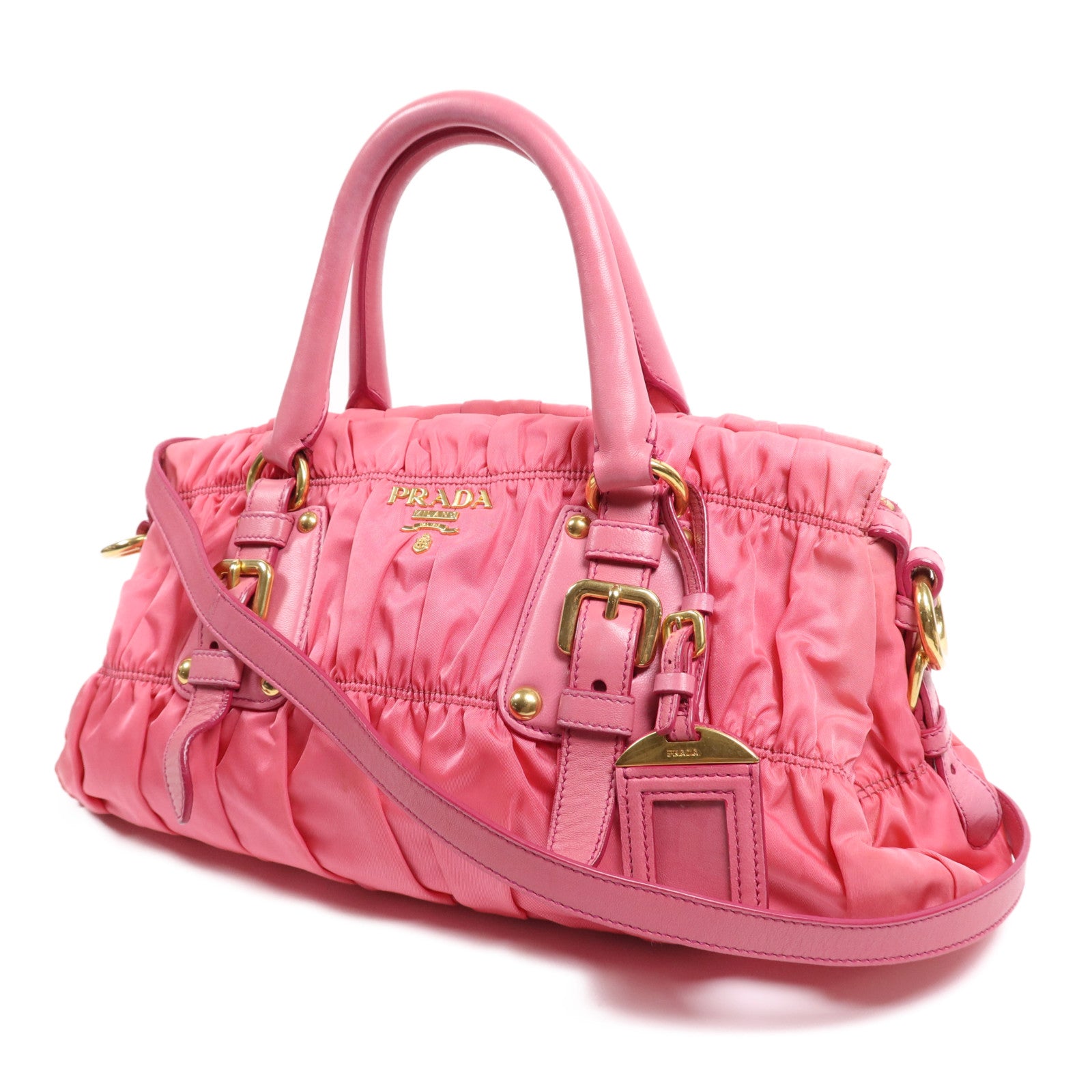 PRADA 尼龍2 Way Shoulder Bag金扣手挽肩背兩用袋