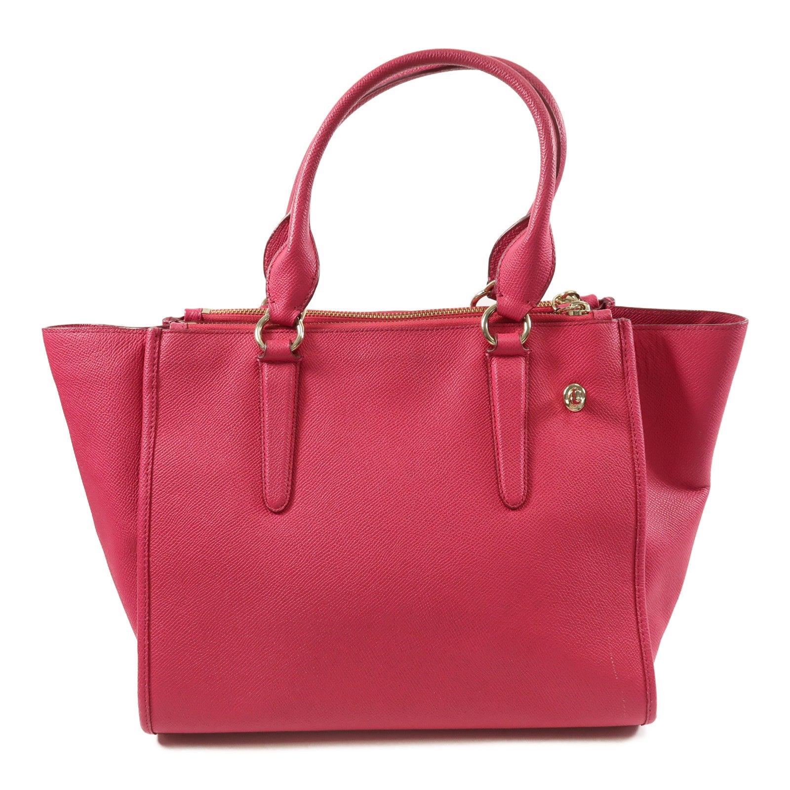COACH 牛皮皮革2 Way Shoulder金扣手挽肩背兩用袋
