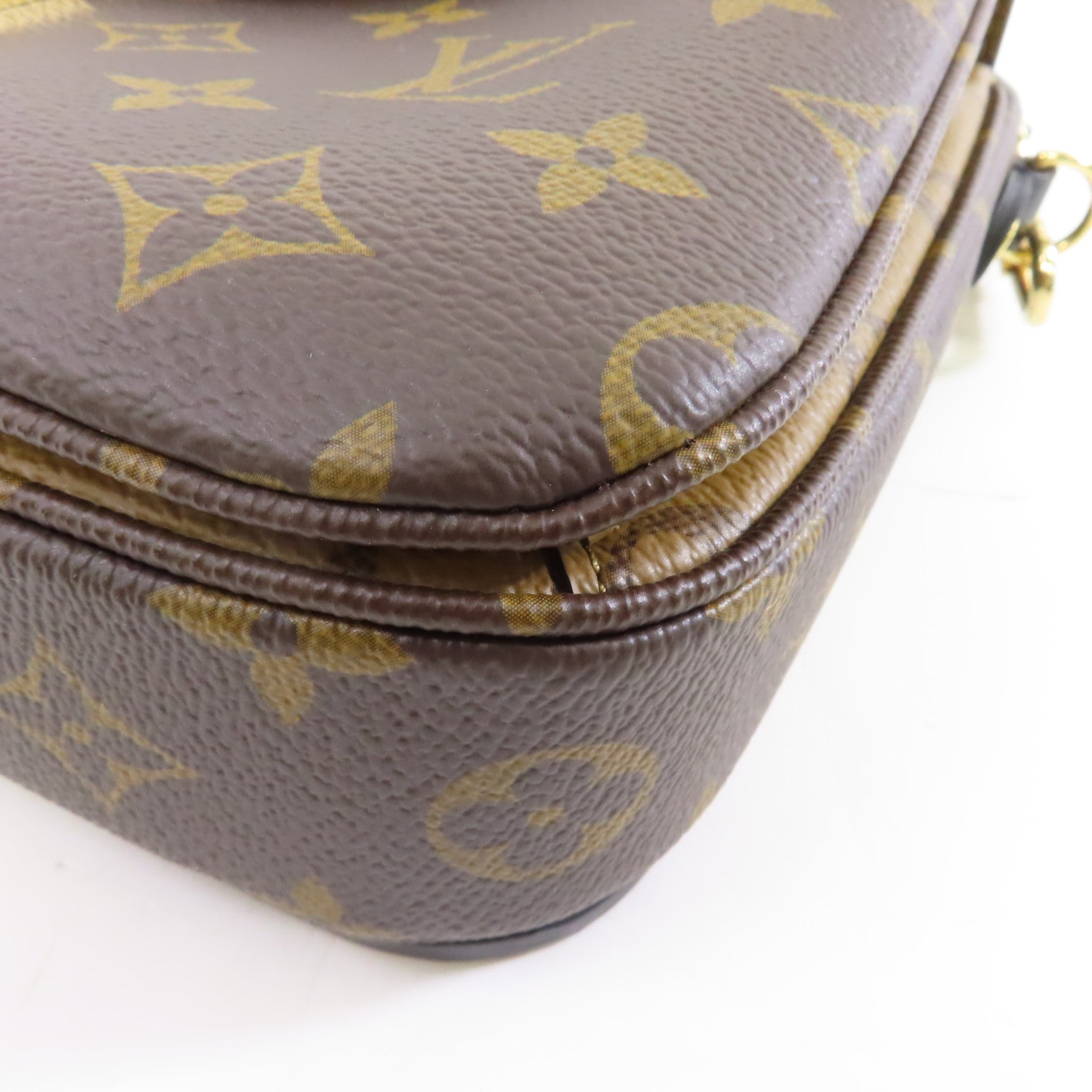LOUIS VUITTON Monogram Reverse Pochette Metis金扣手挽肩背兩用袋啡色