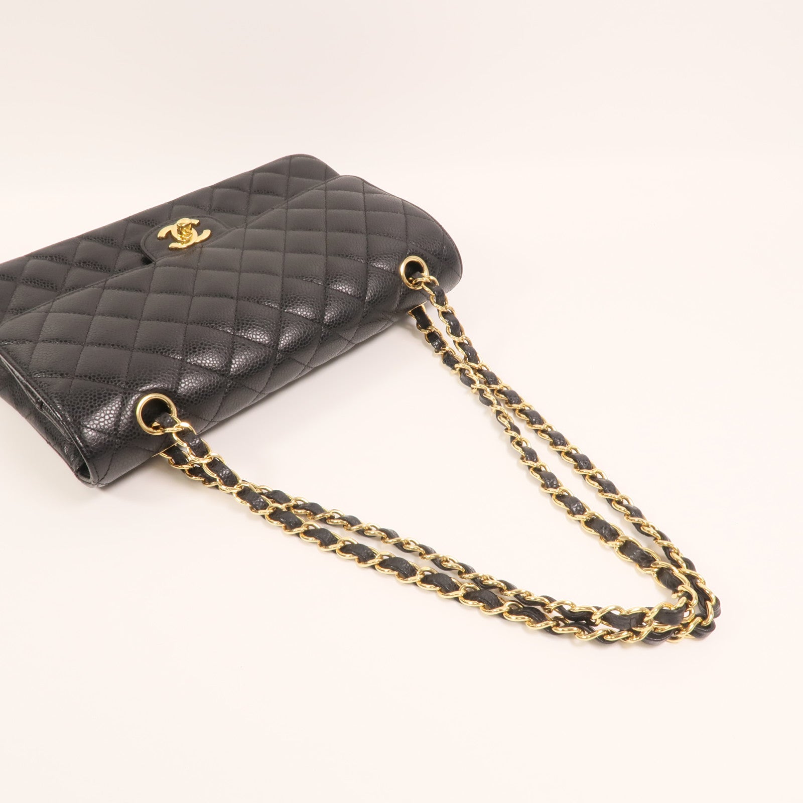 CHANEL 牛皮皮革Classic 25金扣鏈帶肩背袋