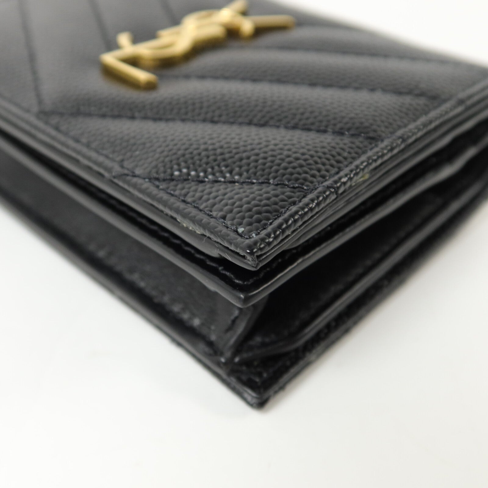 SAINT LAURENT 牛皮皮革Cassandre Matelasse Flap Card Case錢包