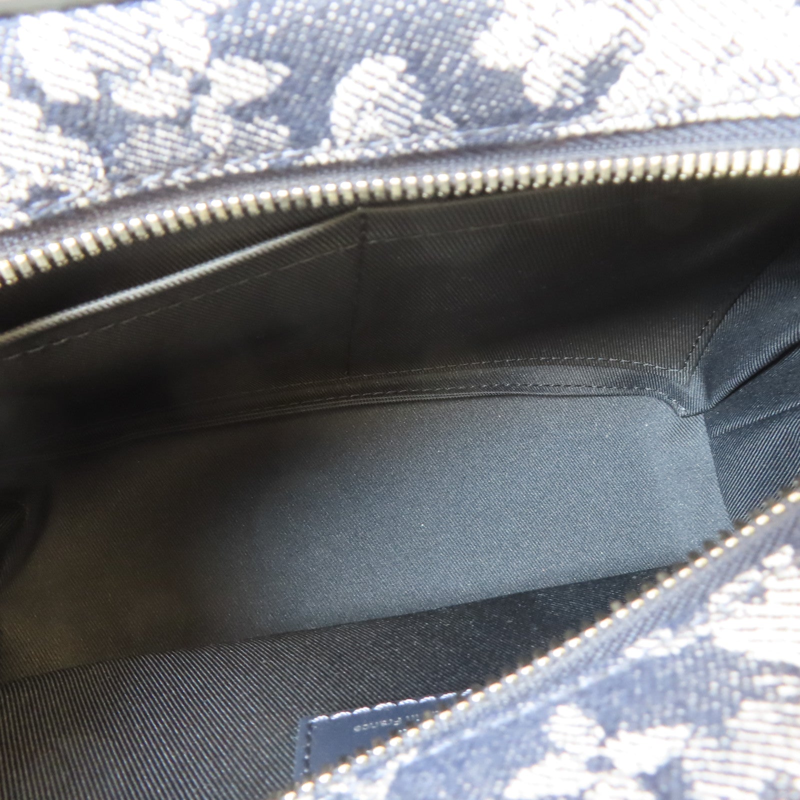 LOUIS VUITTON Monogram Tapestry銀扣肩背袋深藍色
