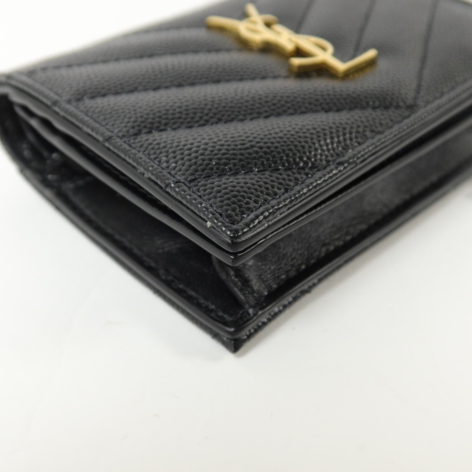 SAINT LAURENT 牛皮皮革Cassandre Matelasse Flap Card Case錢包