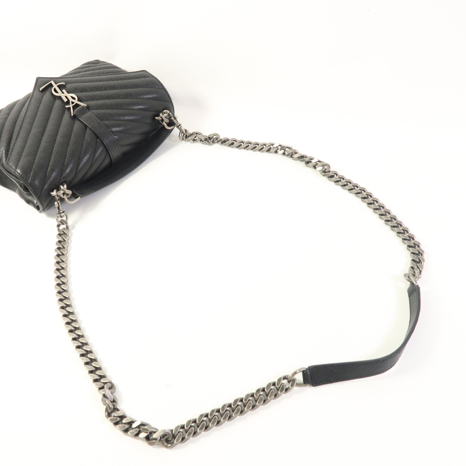 SAINT LAURENT 牛皮皮革College鏈帶肩背袋