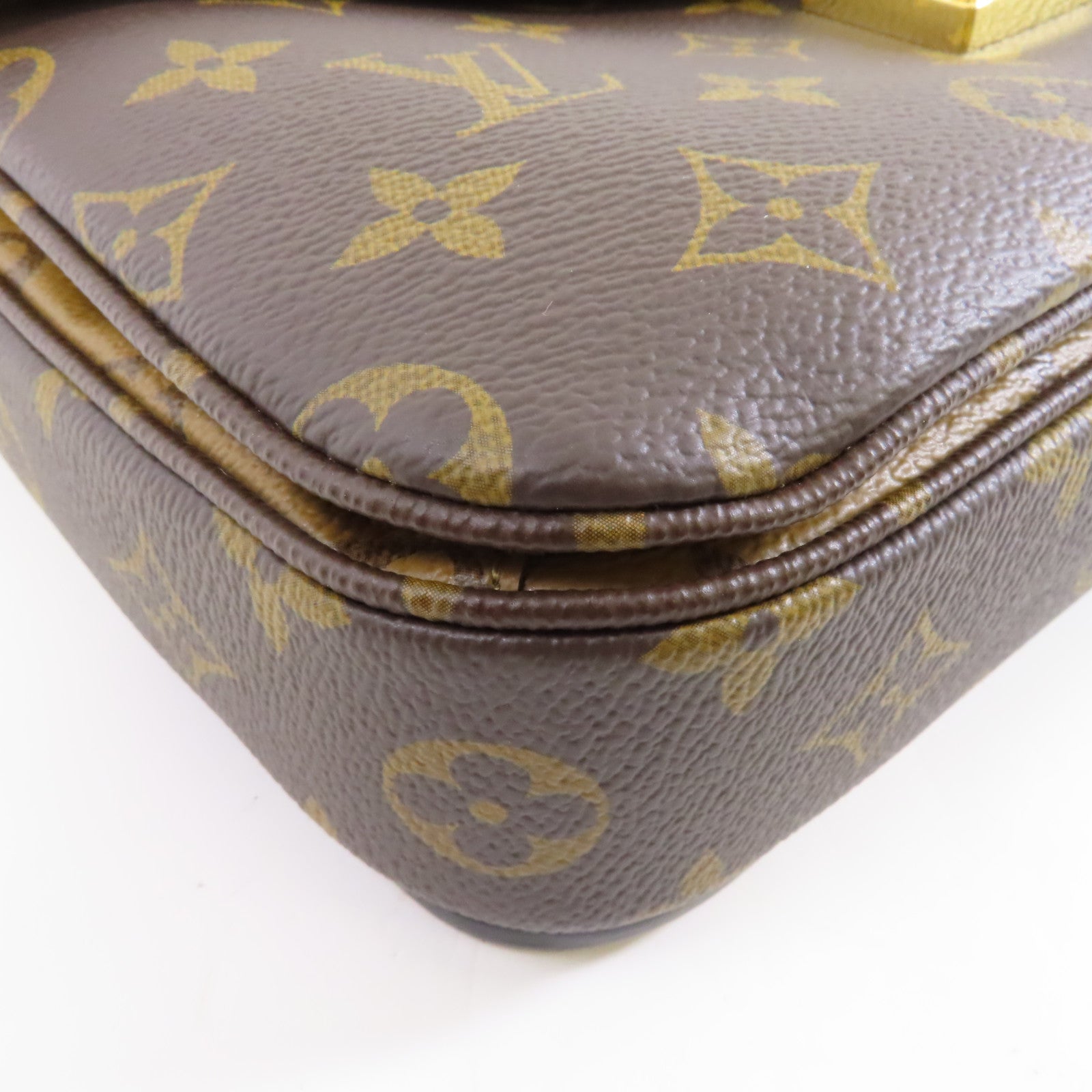 LOUIS VUITTON Monogram Reverse Pochette Metis金扣手挽肩背兩用袋啡色