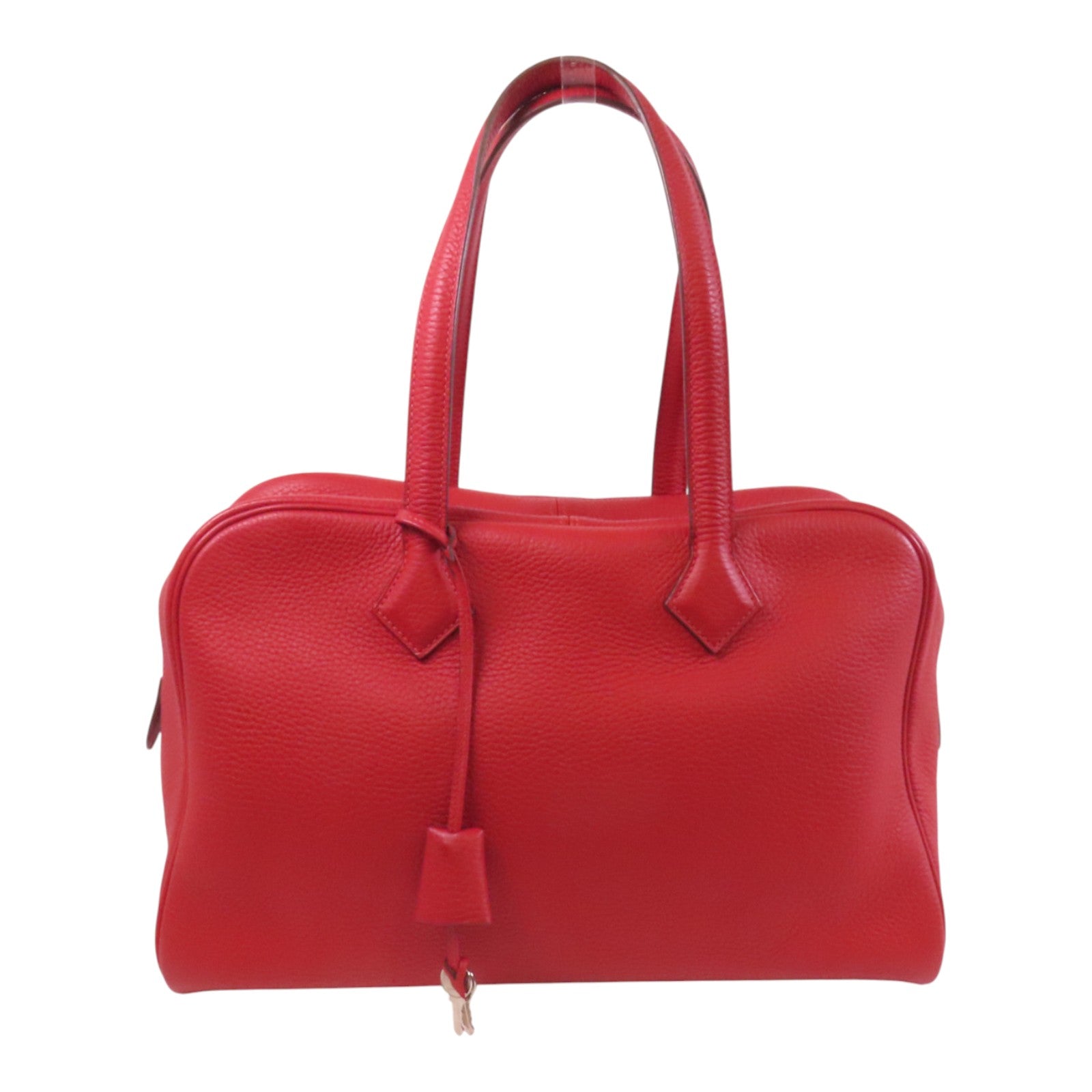 HERMES Clemence皮革Victoria 35銀扣手挽袋