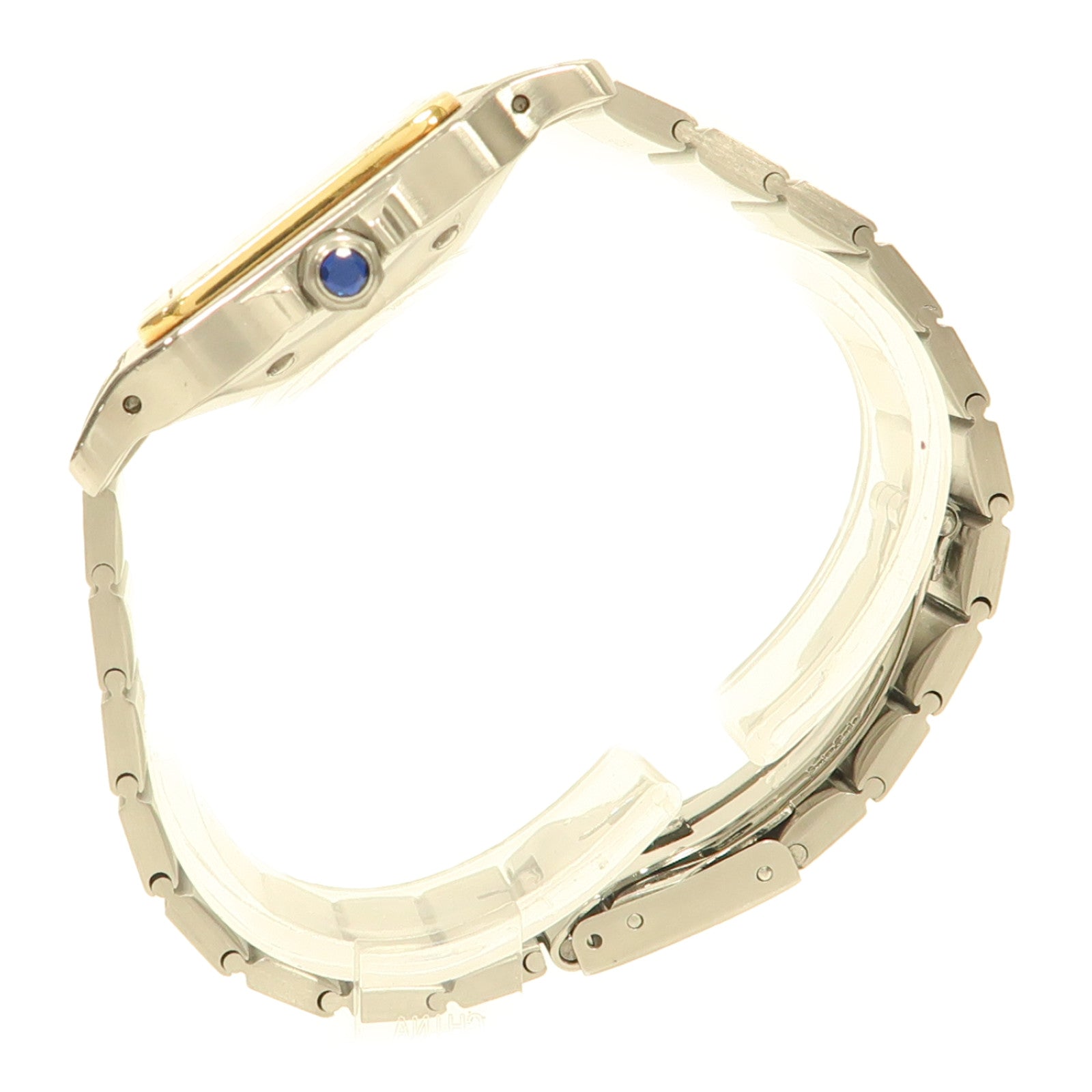 CARTIER 不鏽鋼Santos Galbee手錶自動機芯白色
