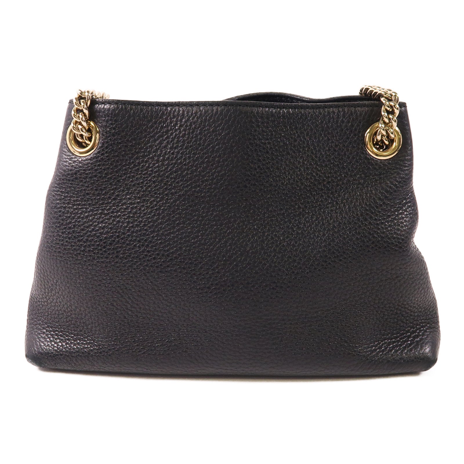 GUCCI 牛皮皮革Shoulder Bag銀扣鏈帶肩背袋
