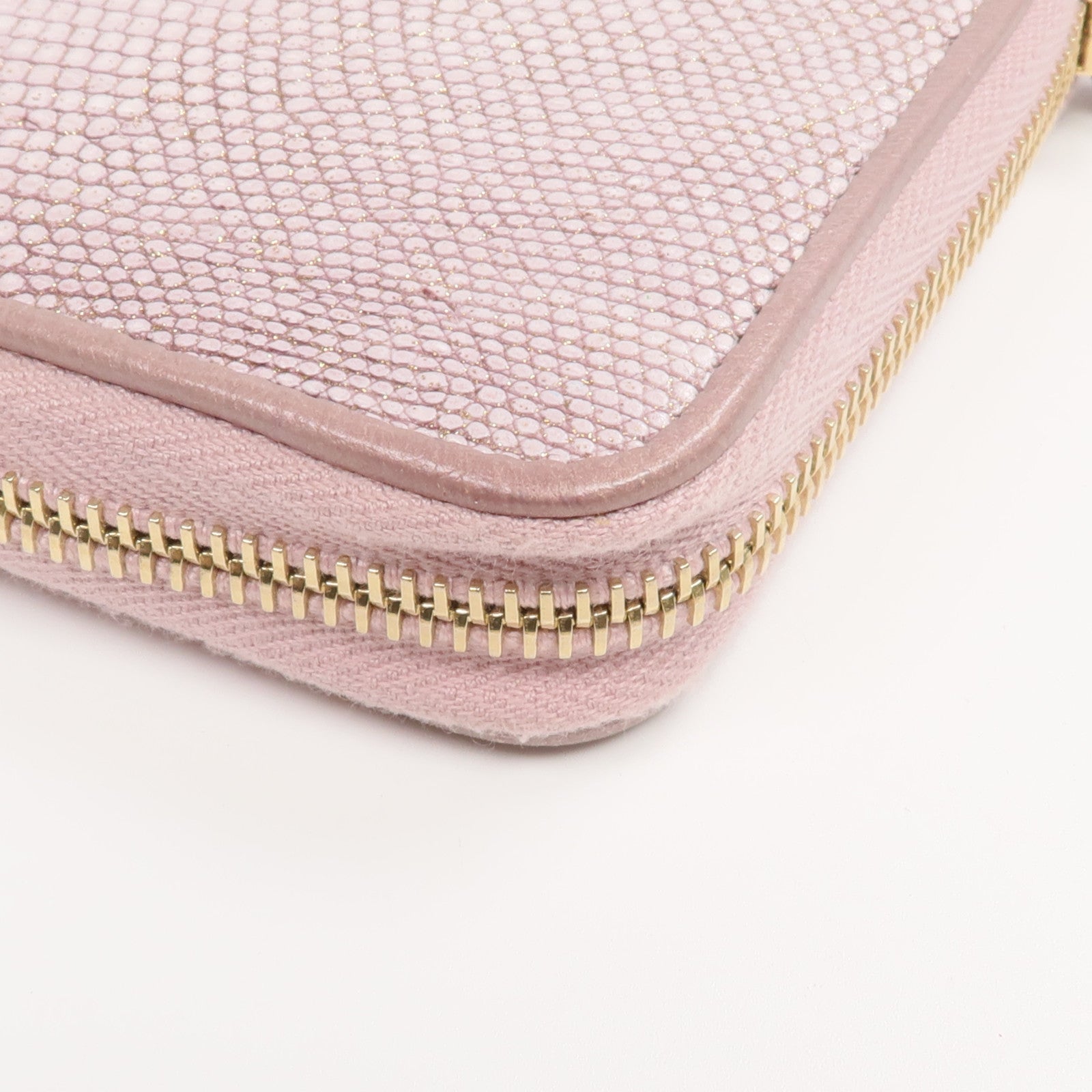 CHANEL 【激減優惠】蜥蝪皮革Long Wallet金扣長錢包
