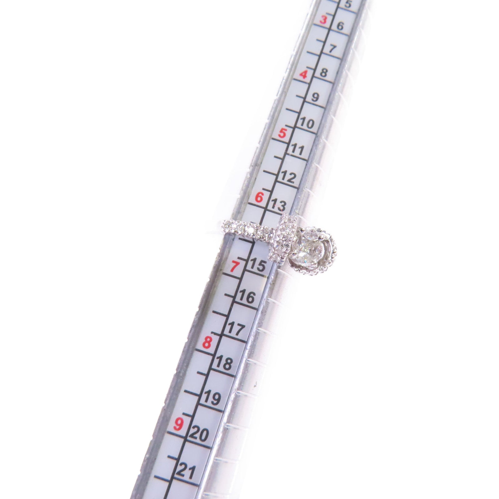 Jewelry 0.31ct Diamond Ring US#6.5 18K White Gold