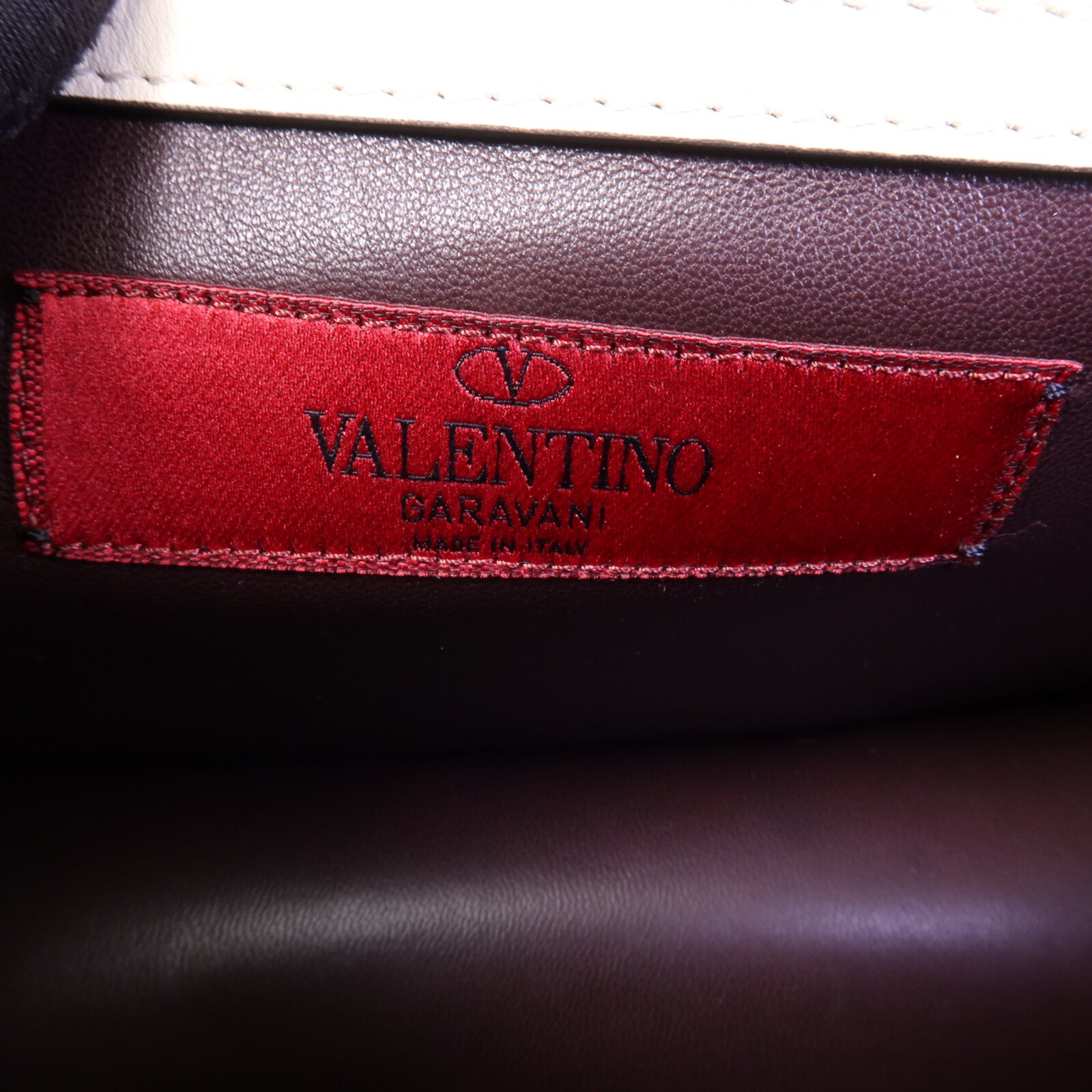 Valentino 牛皮皮革Garavani Glam Lock金扣鏈帶肩背袋