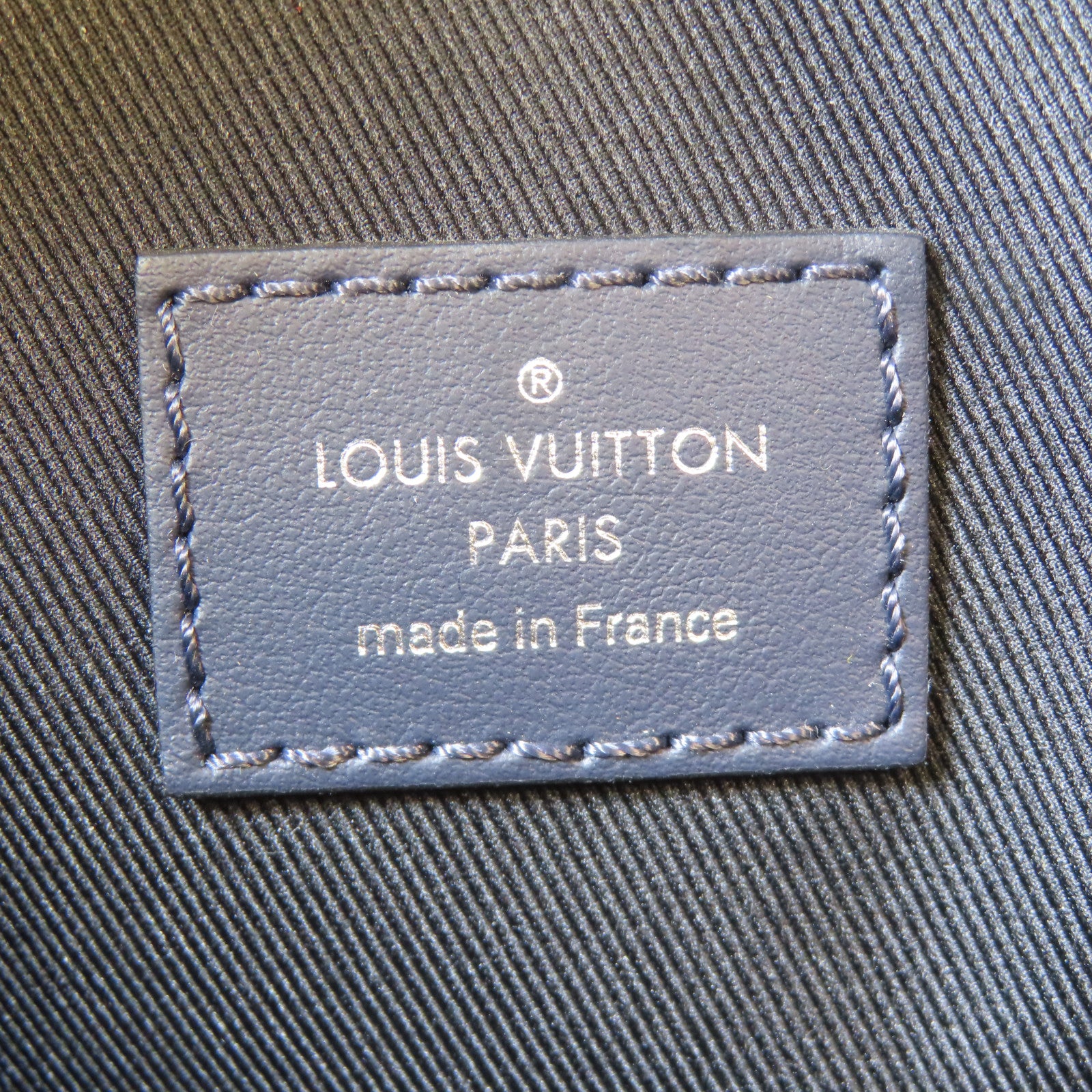 LOUIS VUITTON Monogram Tapestry銀扣肩背袋深藍色