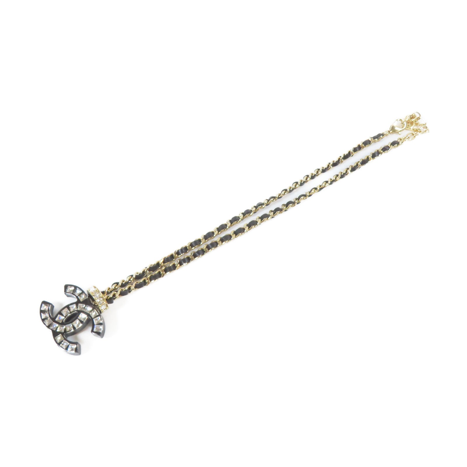 CHANEL 金屬Necklace項鍊黑色/金色