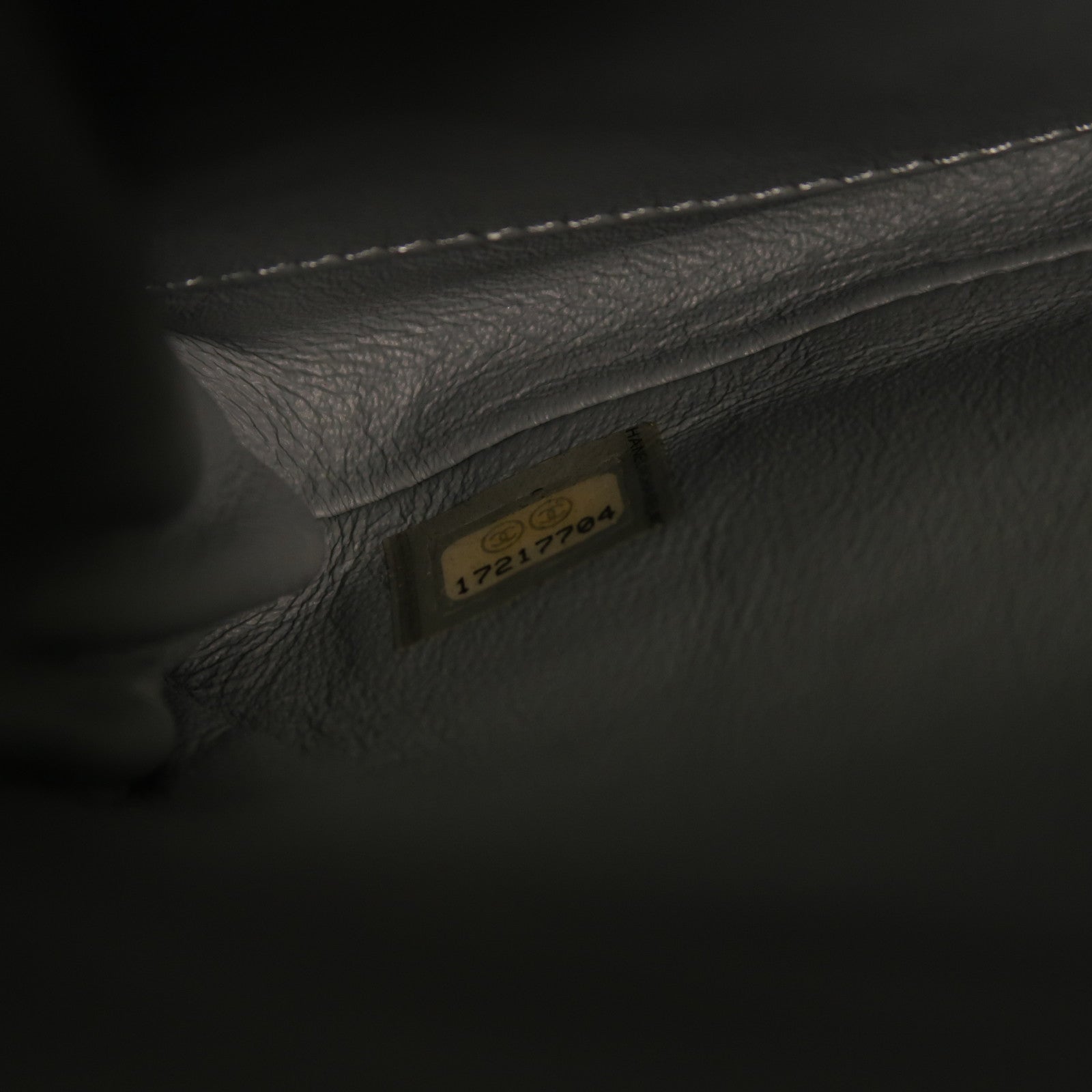 CHANEL 牛皮皮革Chain Shoulder銀扣肩背袋淺藍色